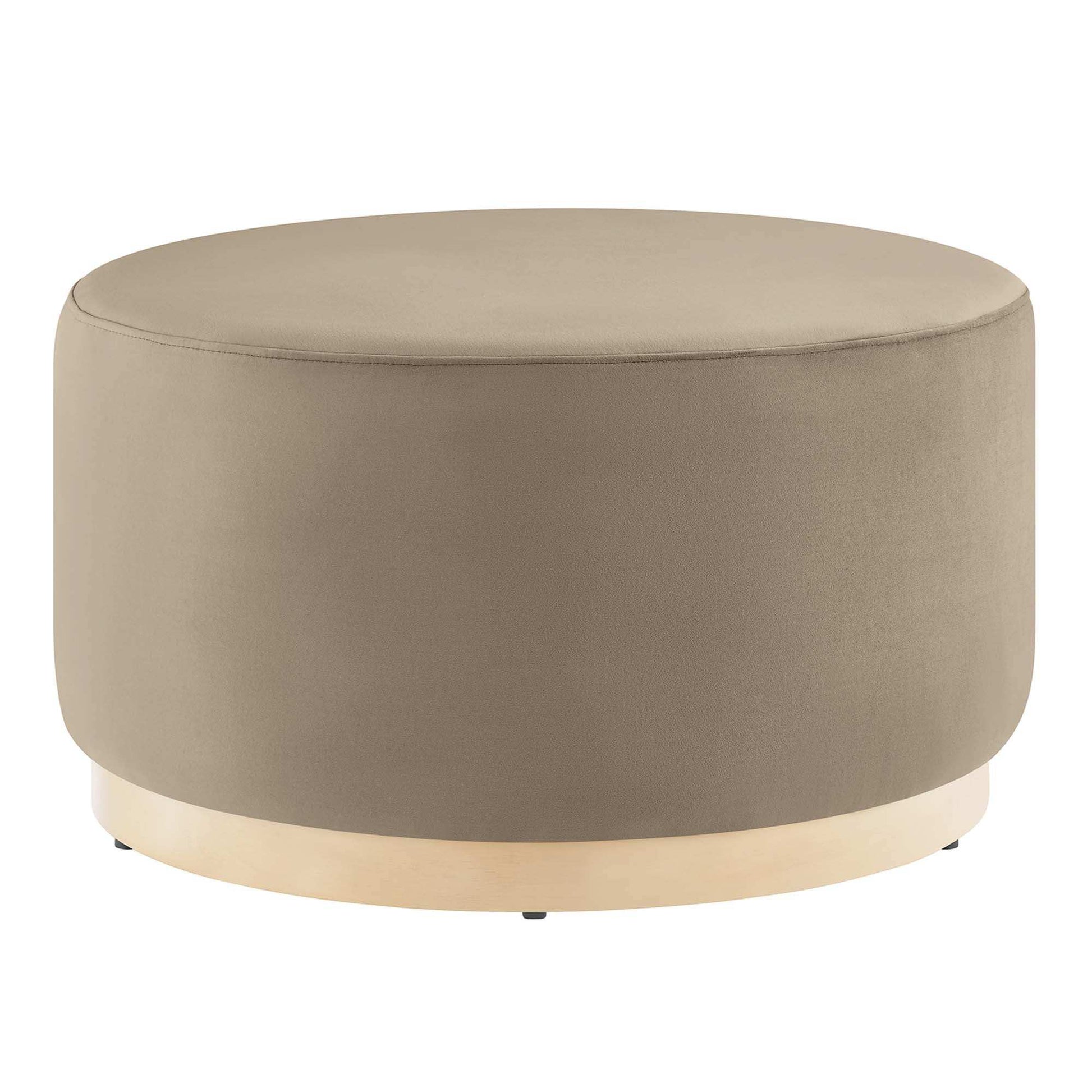 Tilden Large 29" Round Performance Velvet Upholstered Ottoman by Modway - Best Buy Furniture