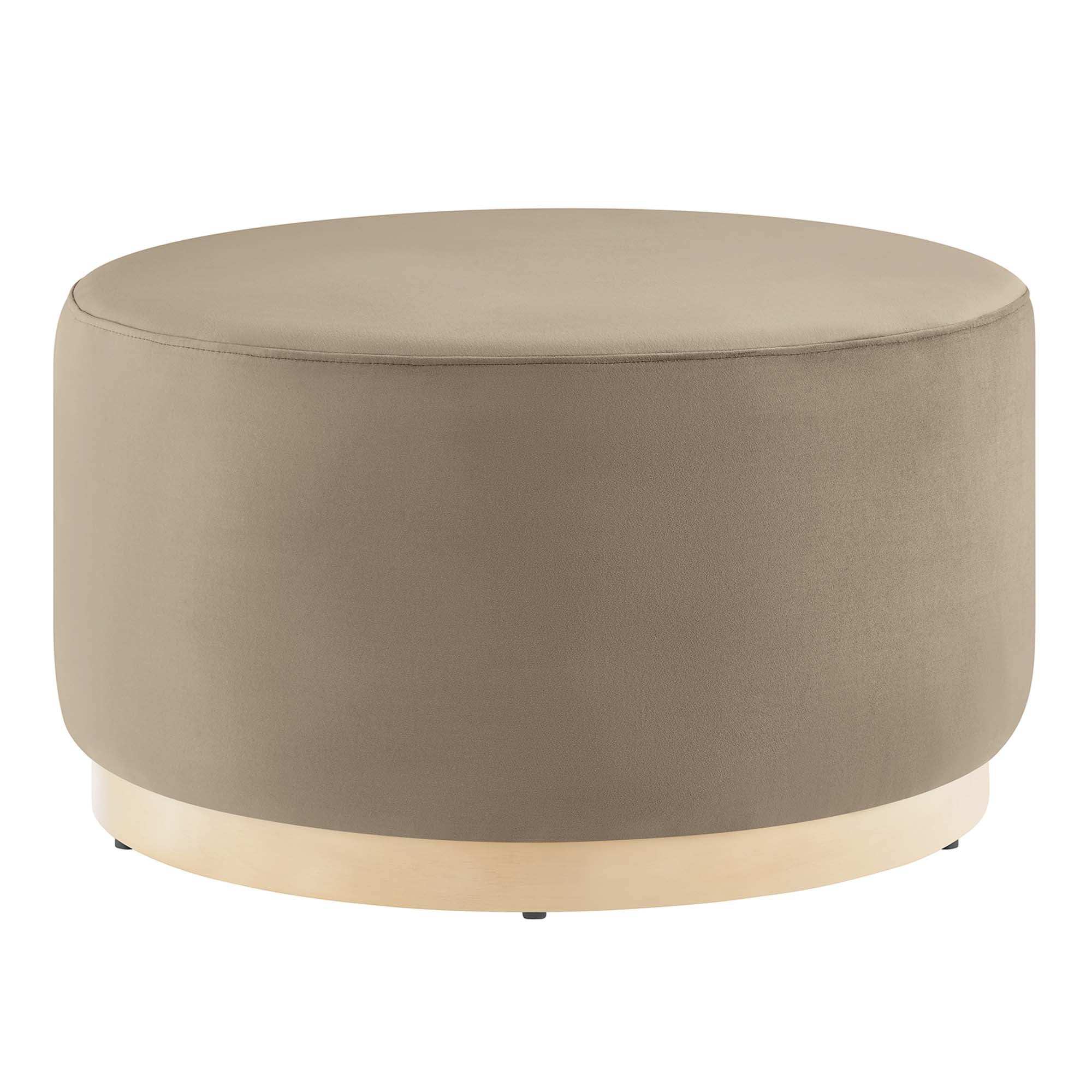 Tilden Large 29" Round Performance Velvet Upholstered Ottoman by Modway - Best Buy Furniture