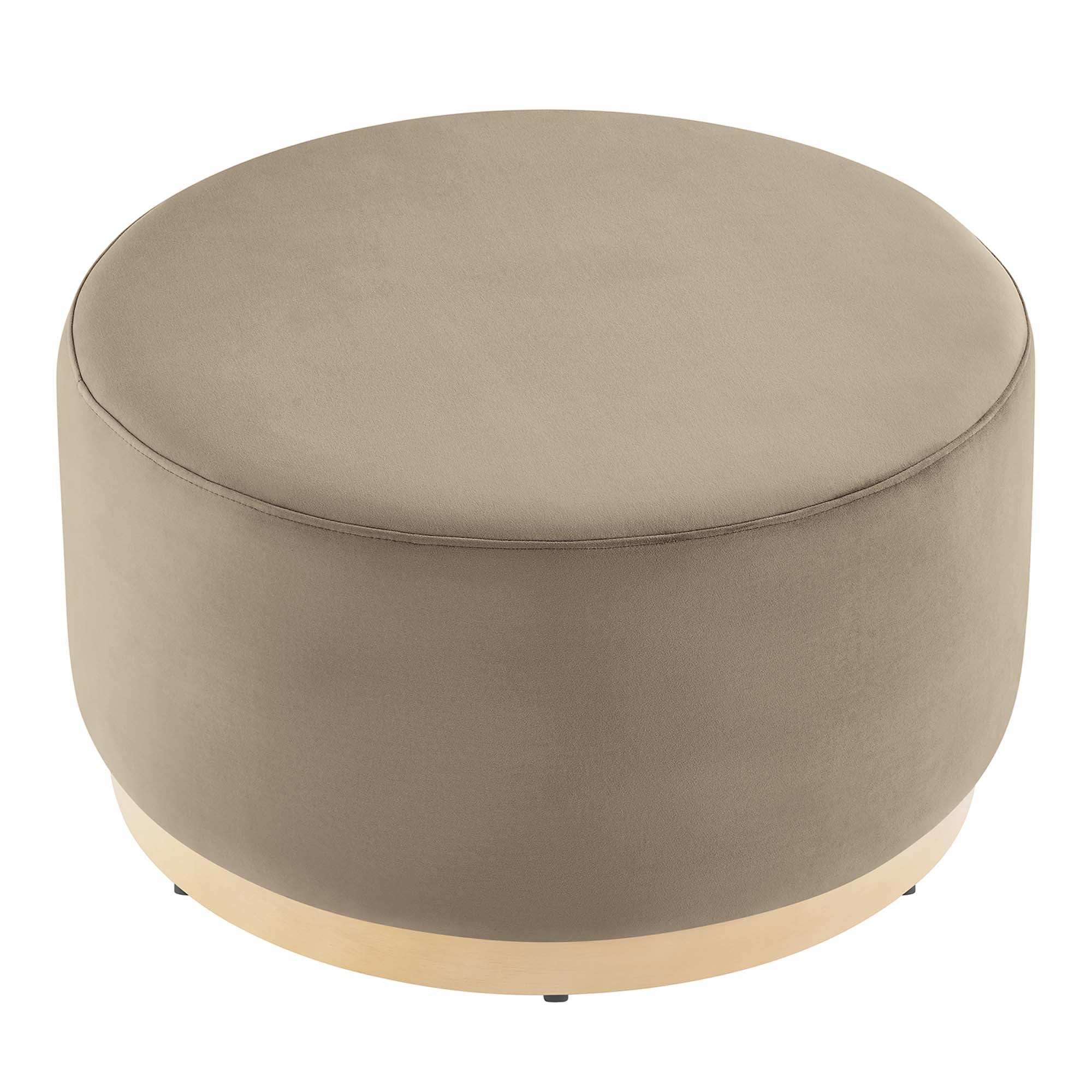 Tilden Large 29" Round Performance Velvet Upholstered Ottoman by Modway - Best Buy Furniture