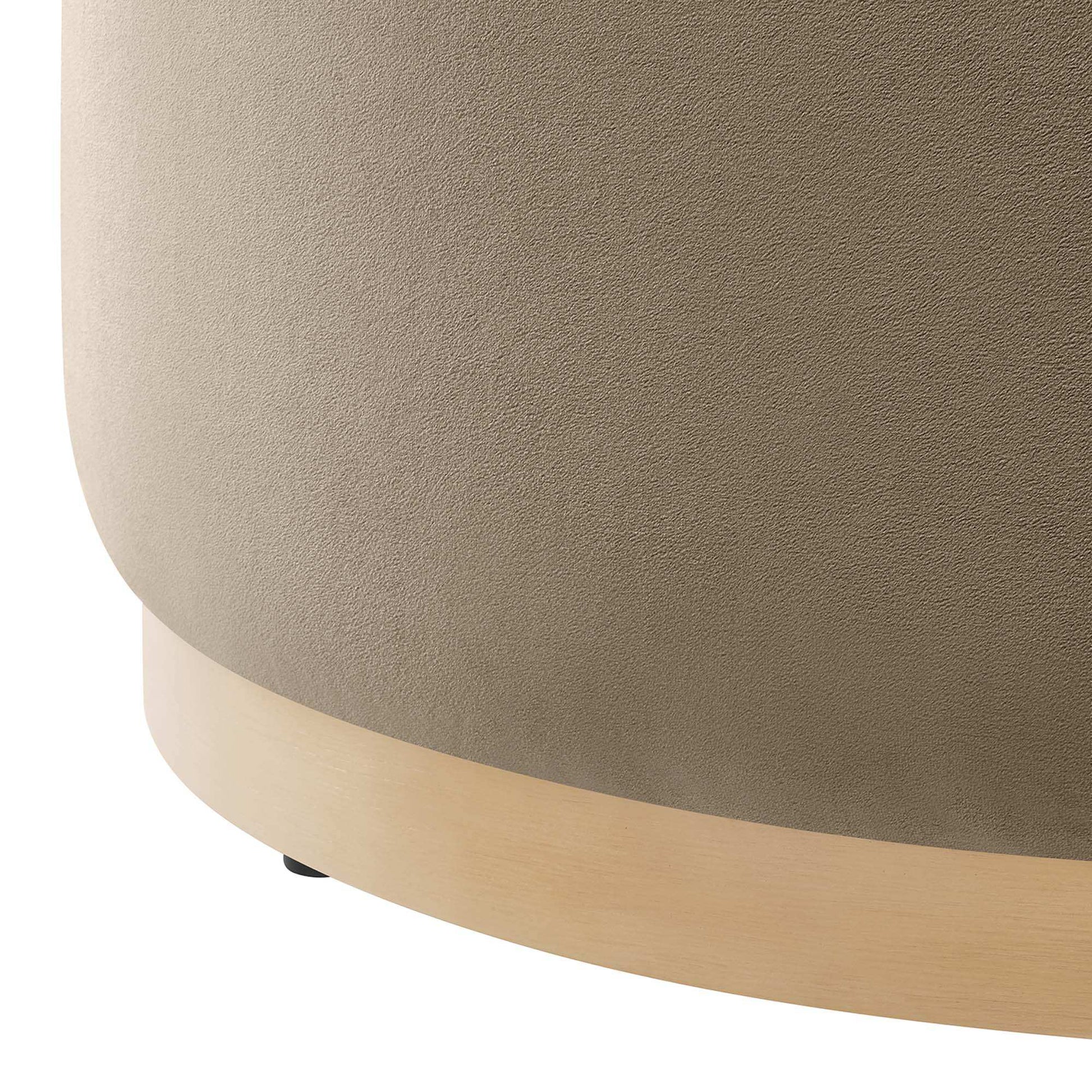 Tilden Large 29" Round Performance Velvet Upholstered Ottoman by Modway - Best Buy Furniture