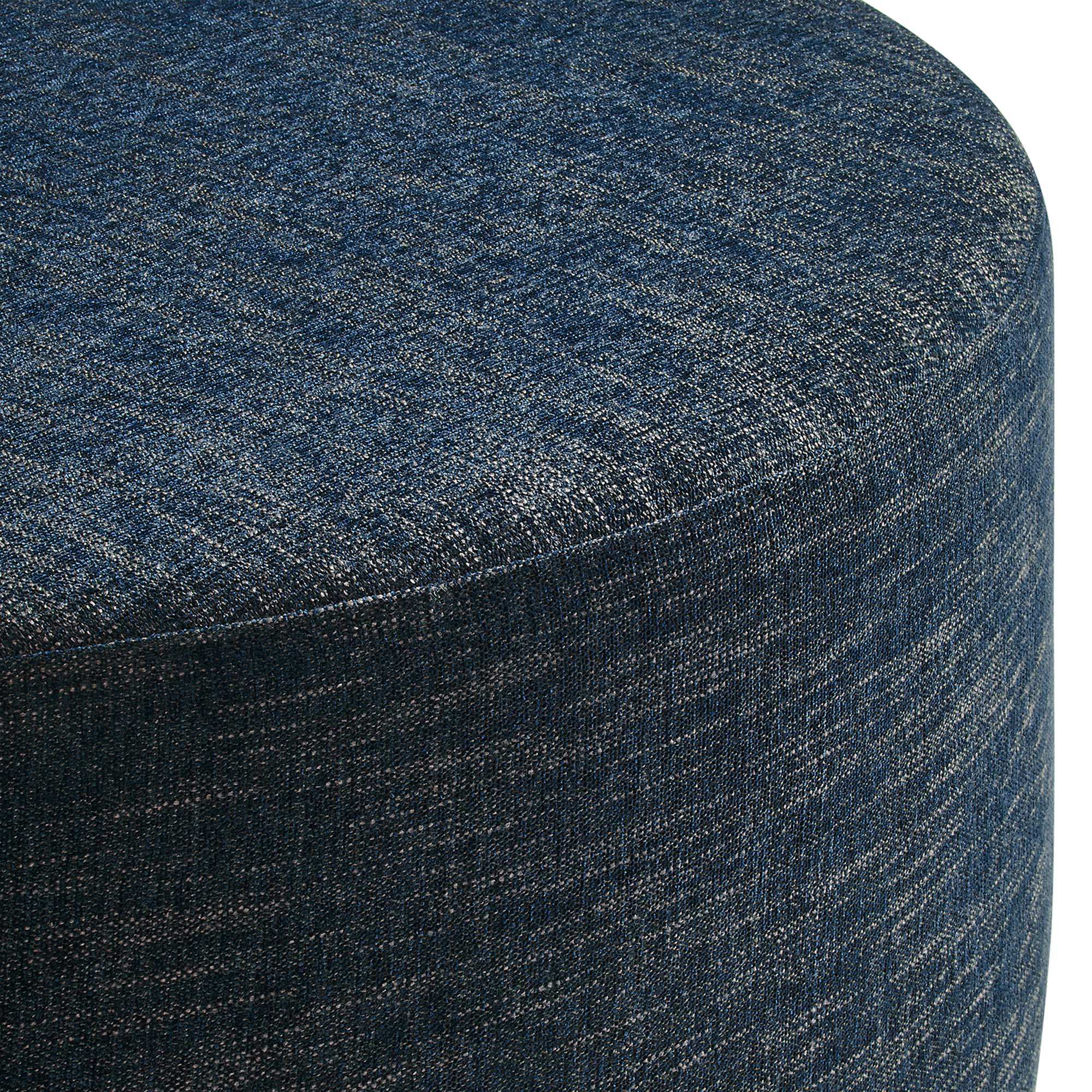 Callum Large 38" Round Woven Heathered Fabric Upholstered Ottoman by Modway - Best Buy Furniture
