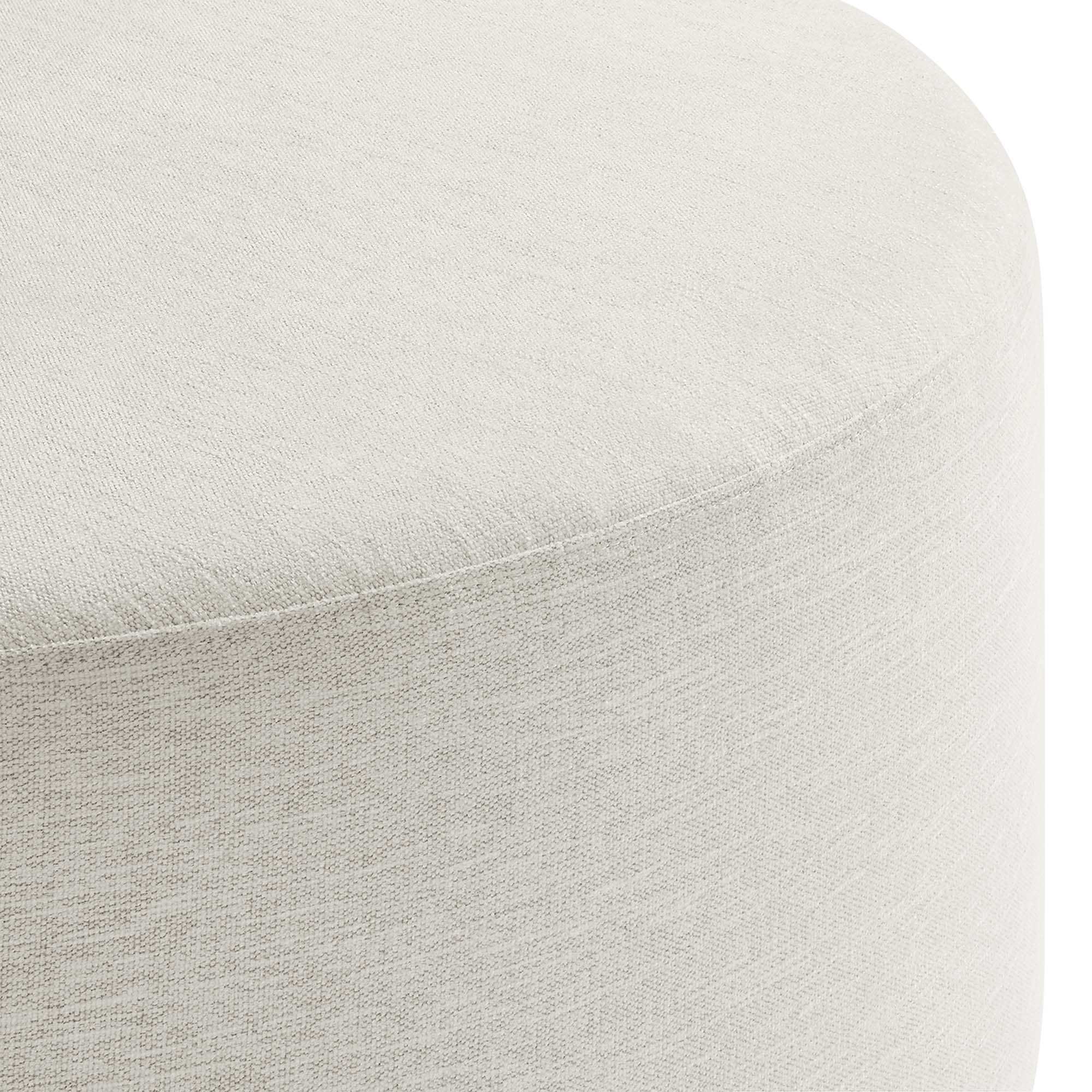 Callum Large 38" Round Woven Heathered Fabric Upholstered Ottoman by Modway - Best Buy Furniture