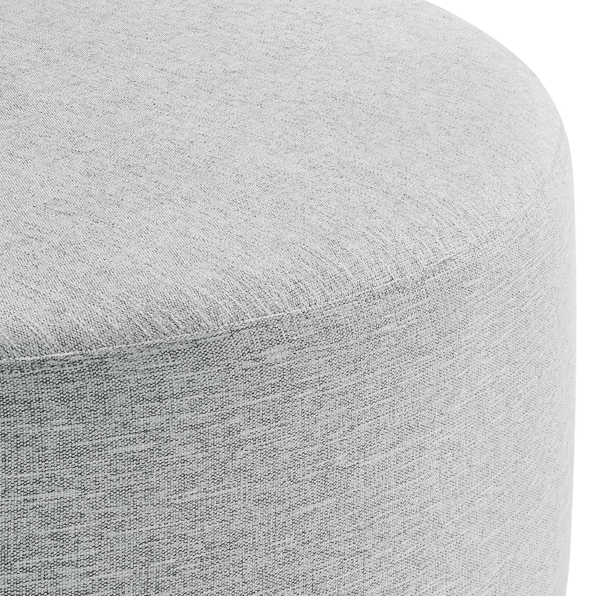 Callum Large 38" Round Woven Heathered Fabric Upholstered Ottoman by Modway - Best Buy Furniture