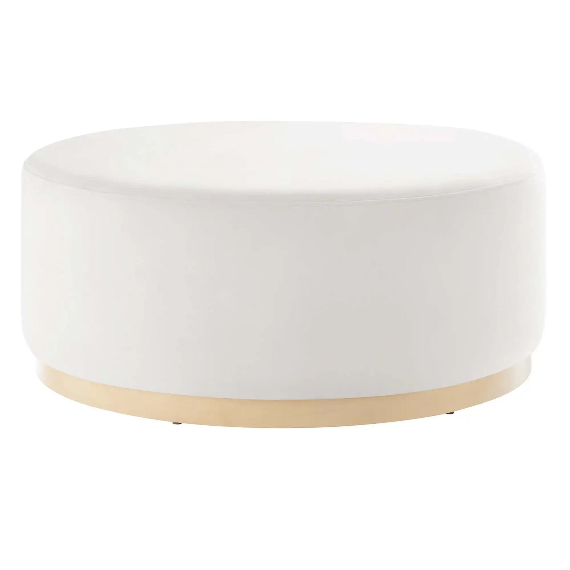 Tilden Large 38" Round Performance Velvet Upholstered Ottoman by Modway - Best Buy Furniture