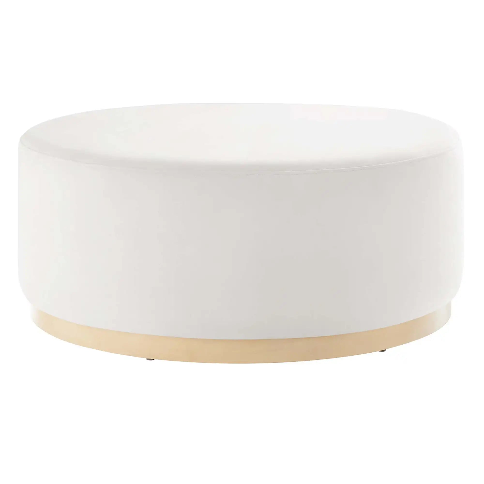 Tilden Large 38" Round Performance Velvet Upholstered Ottoman by Modway - Best Buy Furniture