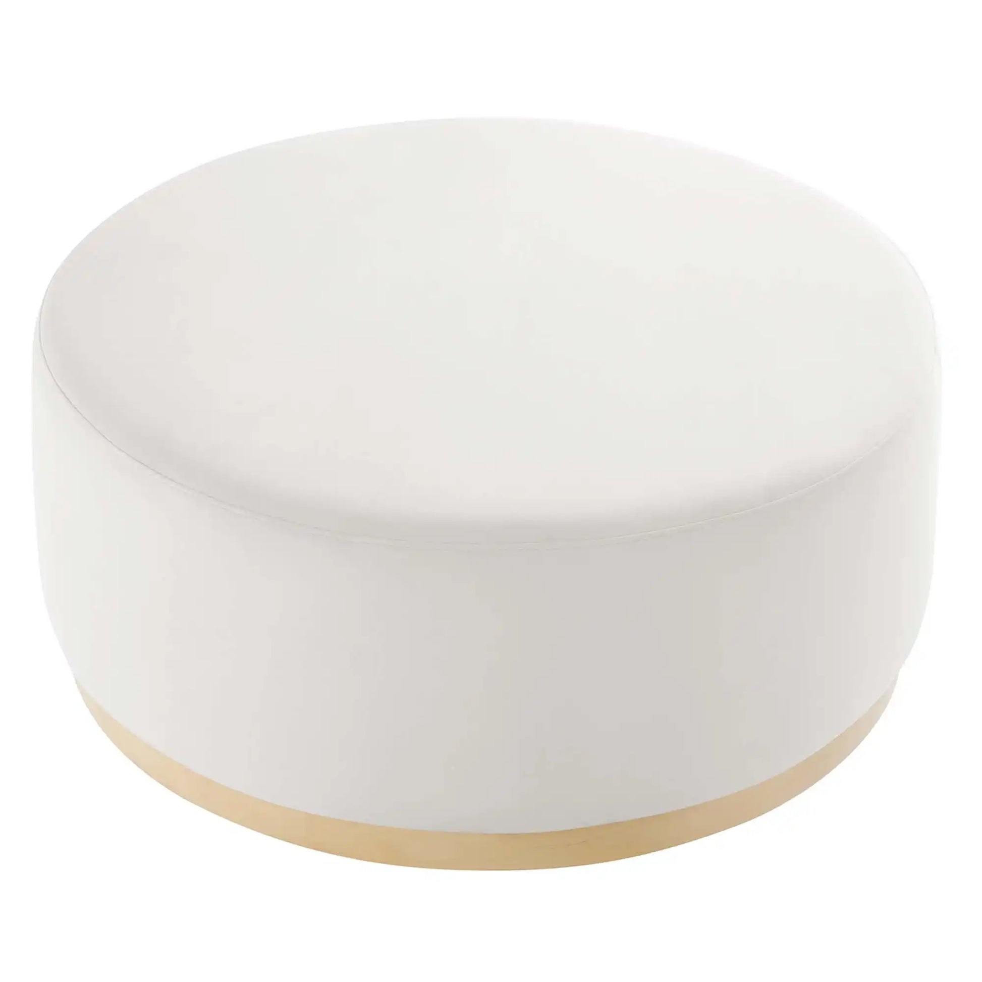 Tilden Large 38" Round Performance Velvet Upholstered Ottoman by Modway - Best Buy Furniture
