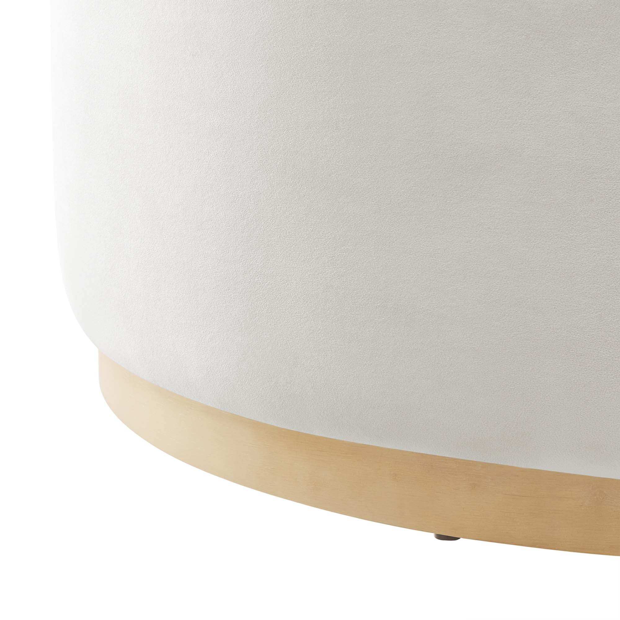 Tilden Large 38" Round Performance Velvet Upholstered Ottoman by Modway - Best Buy Furniture