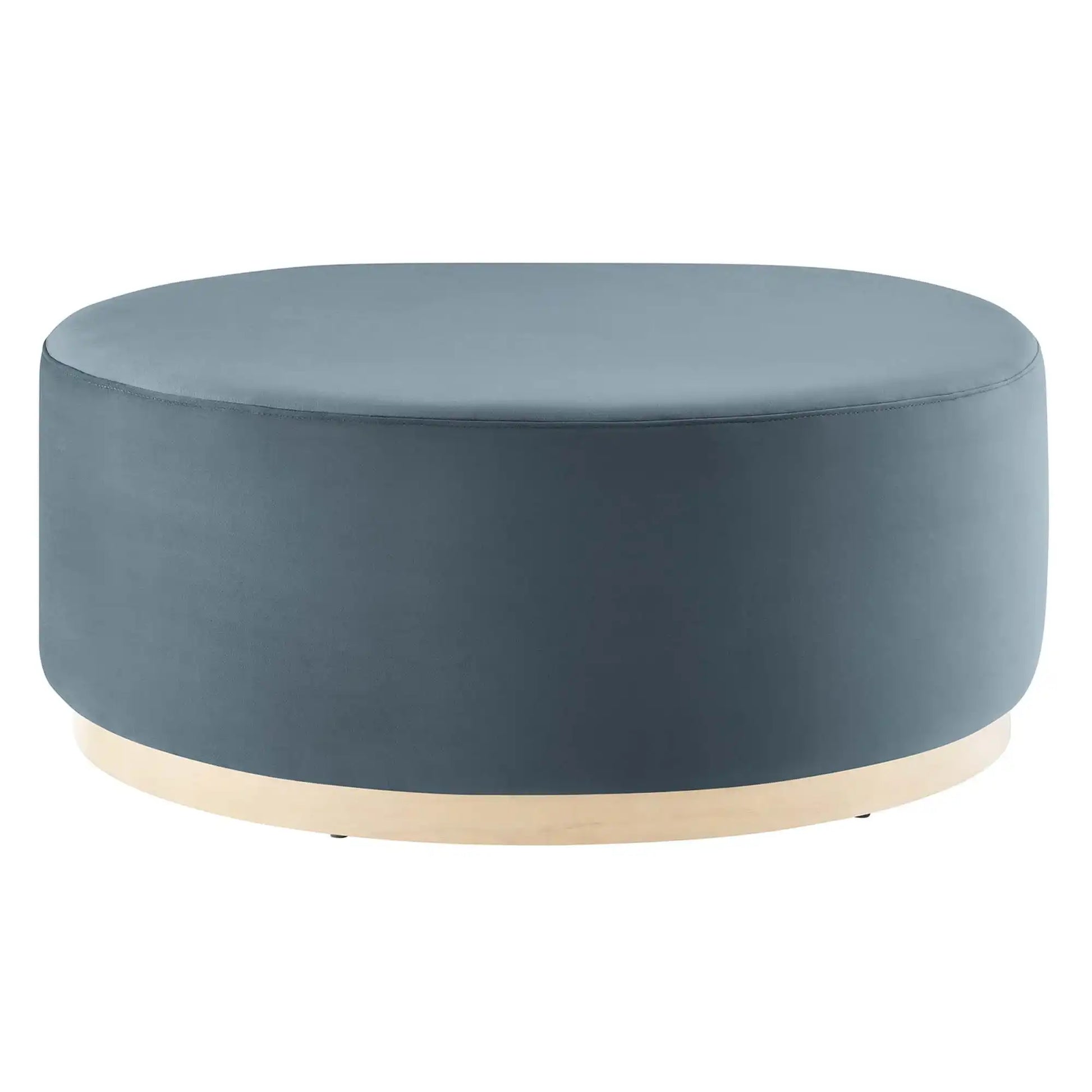 Tilden Large 38" Round Performance Velvet Upholstered Ottoman by Modway - Best Buy Furniture
