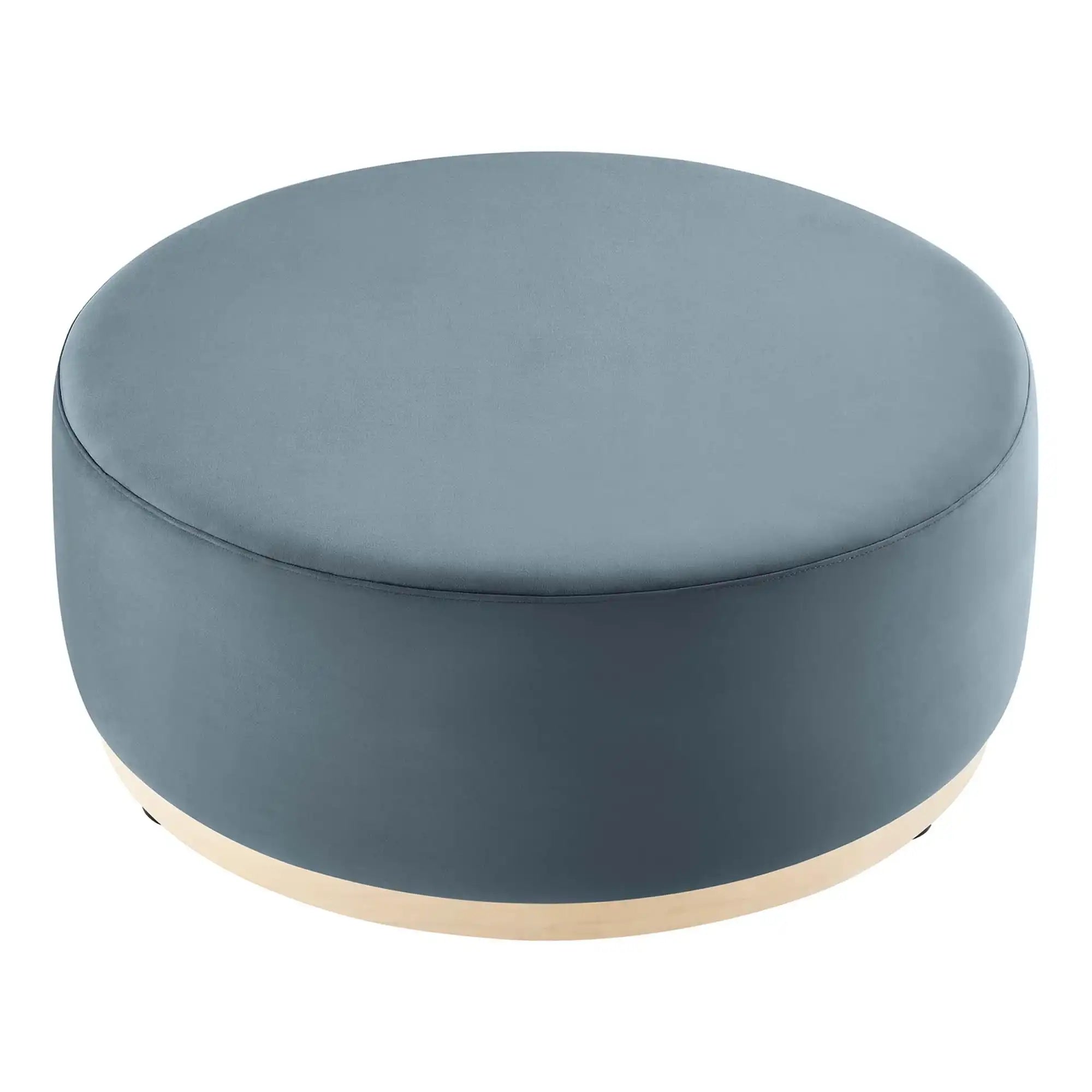 Tilden Large 38" Round Performance Velvet Upholstered Ottoman by Modway - Best Buy Furniture