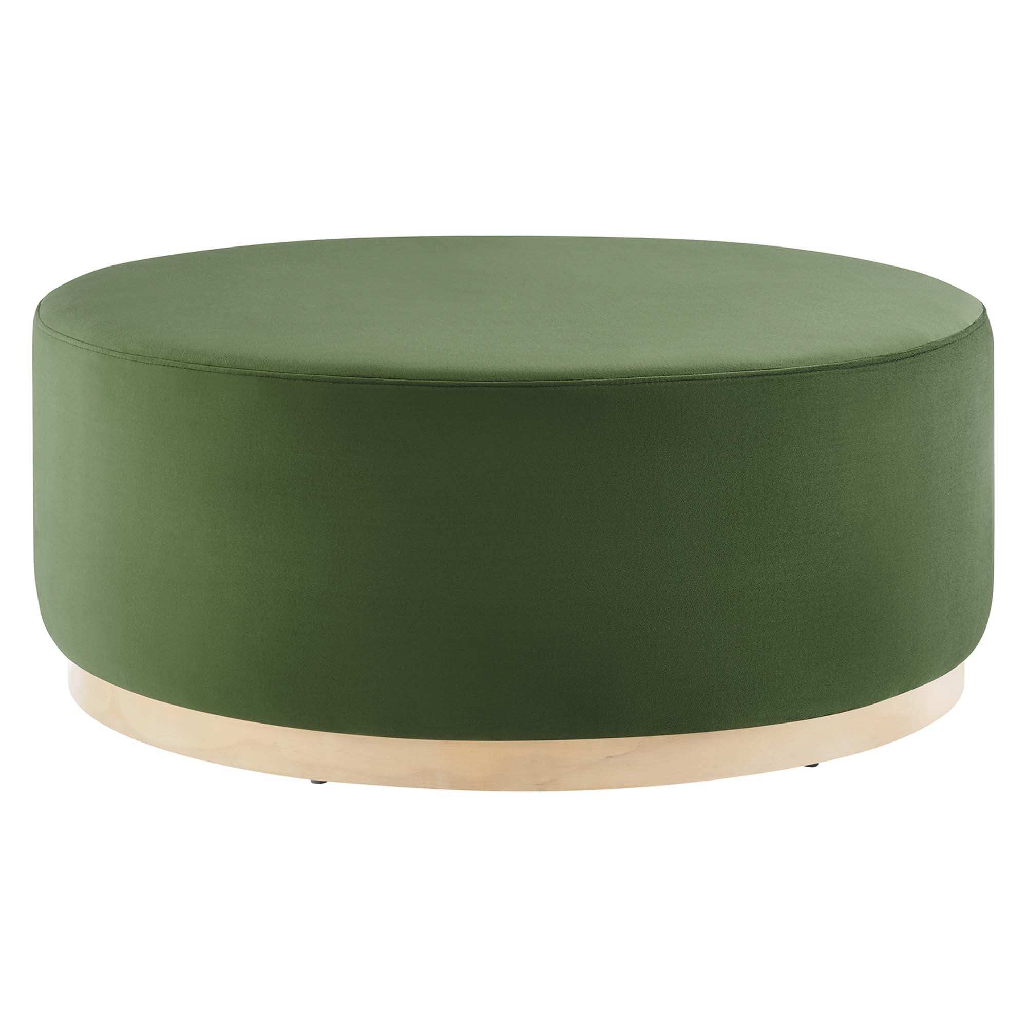 Tilden Large 38" Round Performance Velvet Upholstered Ottoman by Modway - Best Buy Furniture