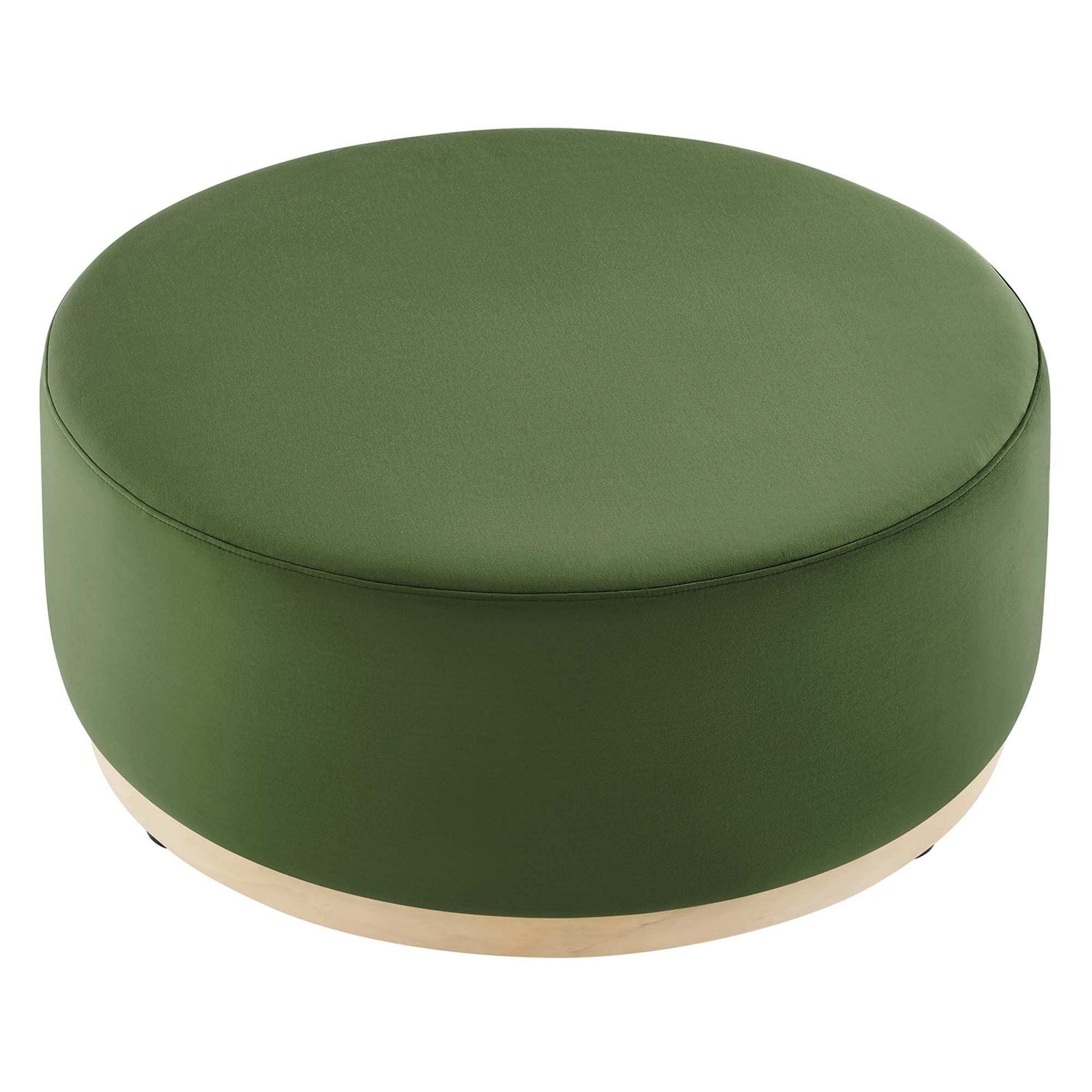 Tilden Large 38" Round Performance Velvet Upholstered Ottoman by Modway - Best Buy Furniture