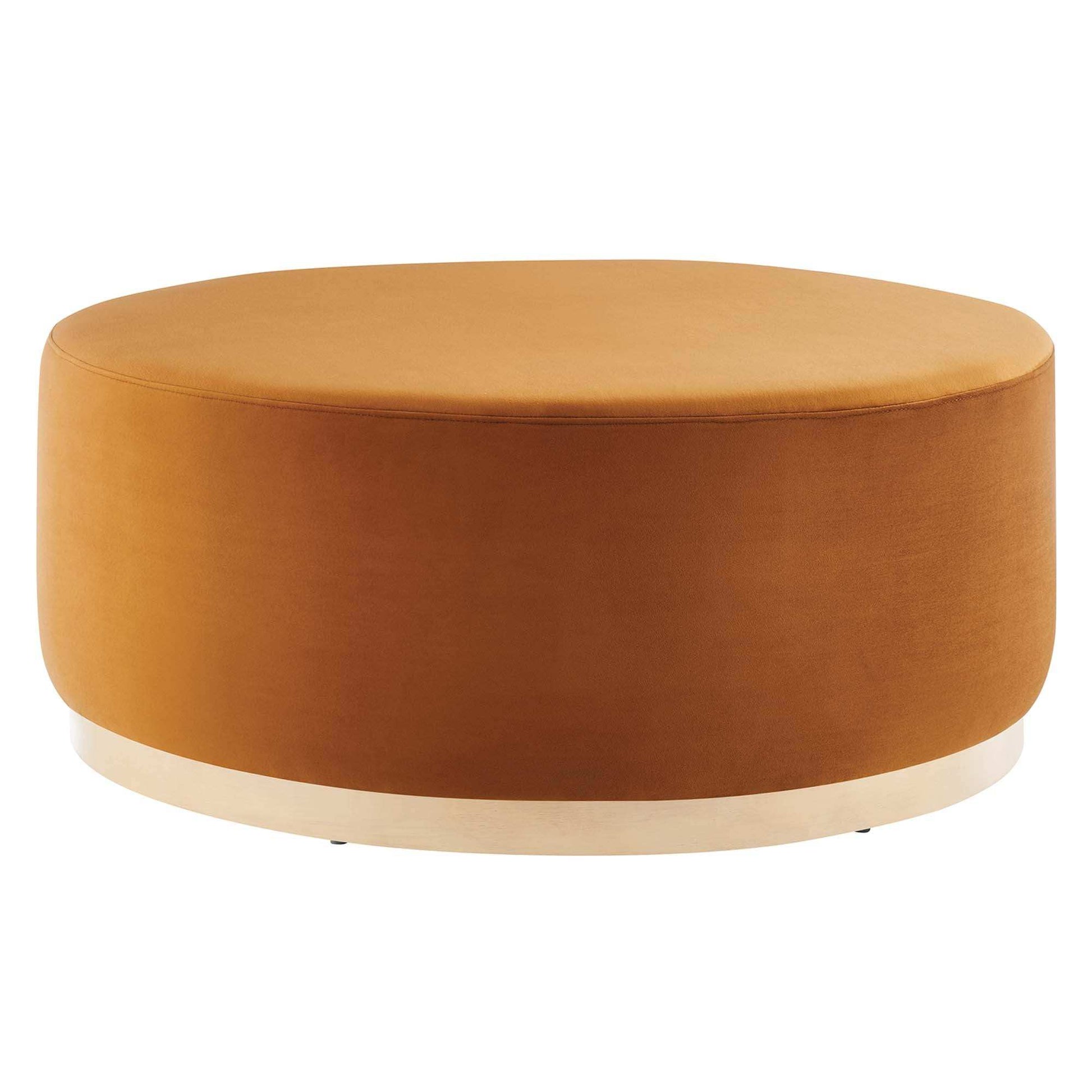 Tilden Large 38" Round Performance Velvet Upholstered Ottoman by Modway - Best Buy Furniture