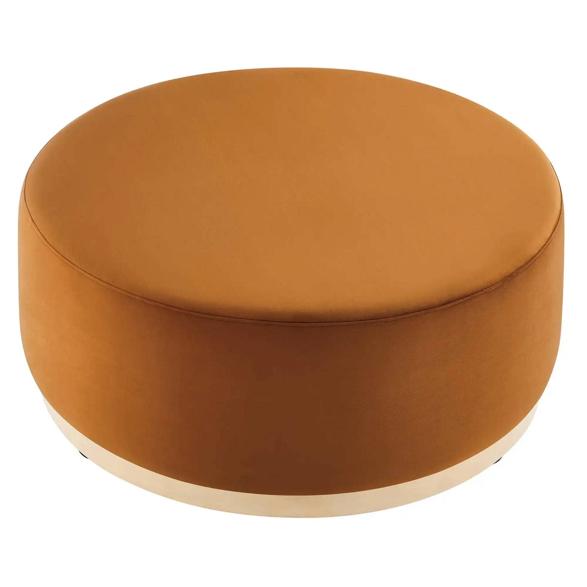 Tilden Large 38" Round Performance Velvet Upholstered Ottoman by Modway - Best Buy Furniture
