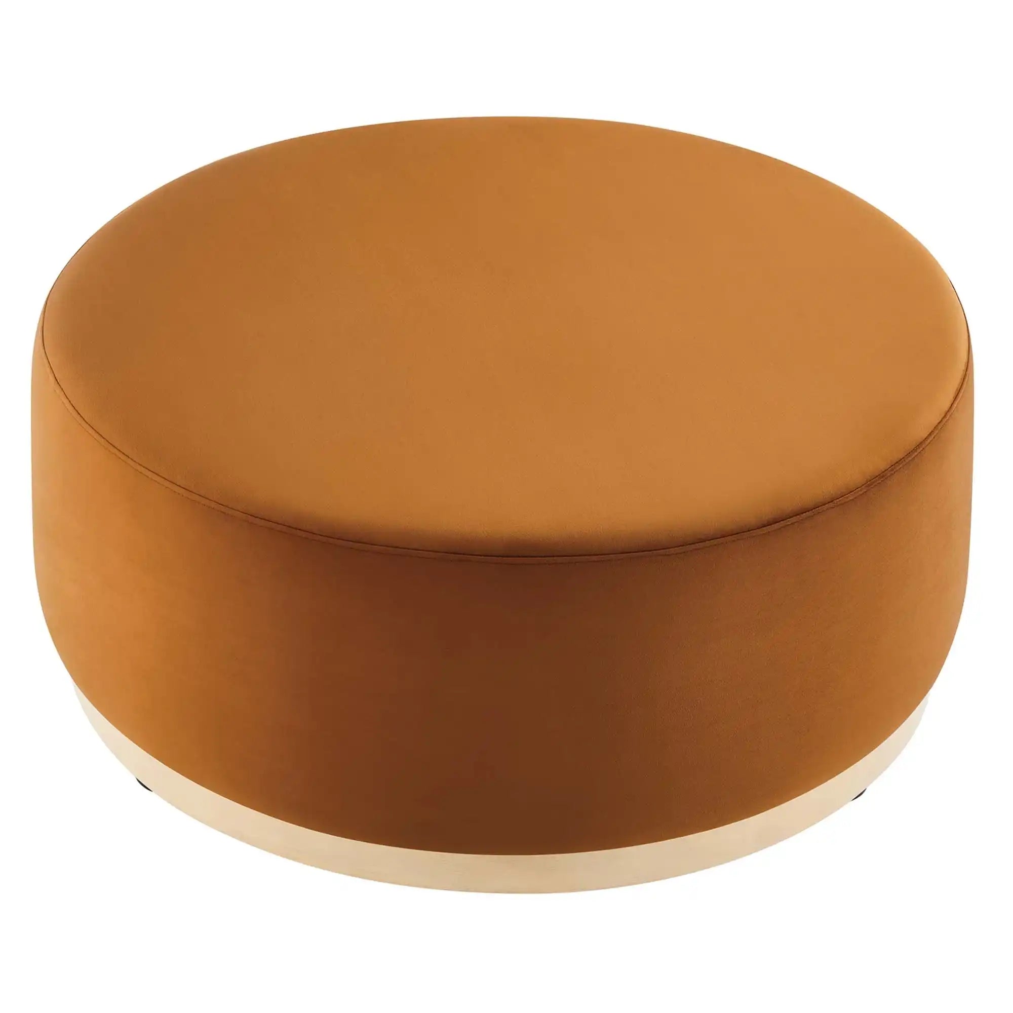 Tilden Large 38" Round Performance Velvet Upholstered Ottoman by Modway - Best Buy Furniture