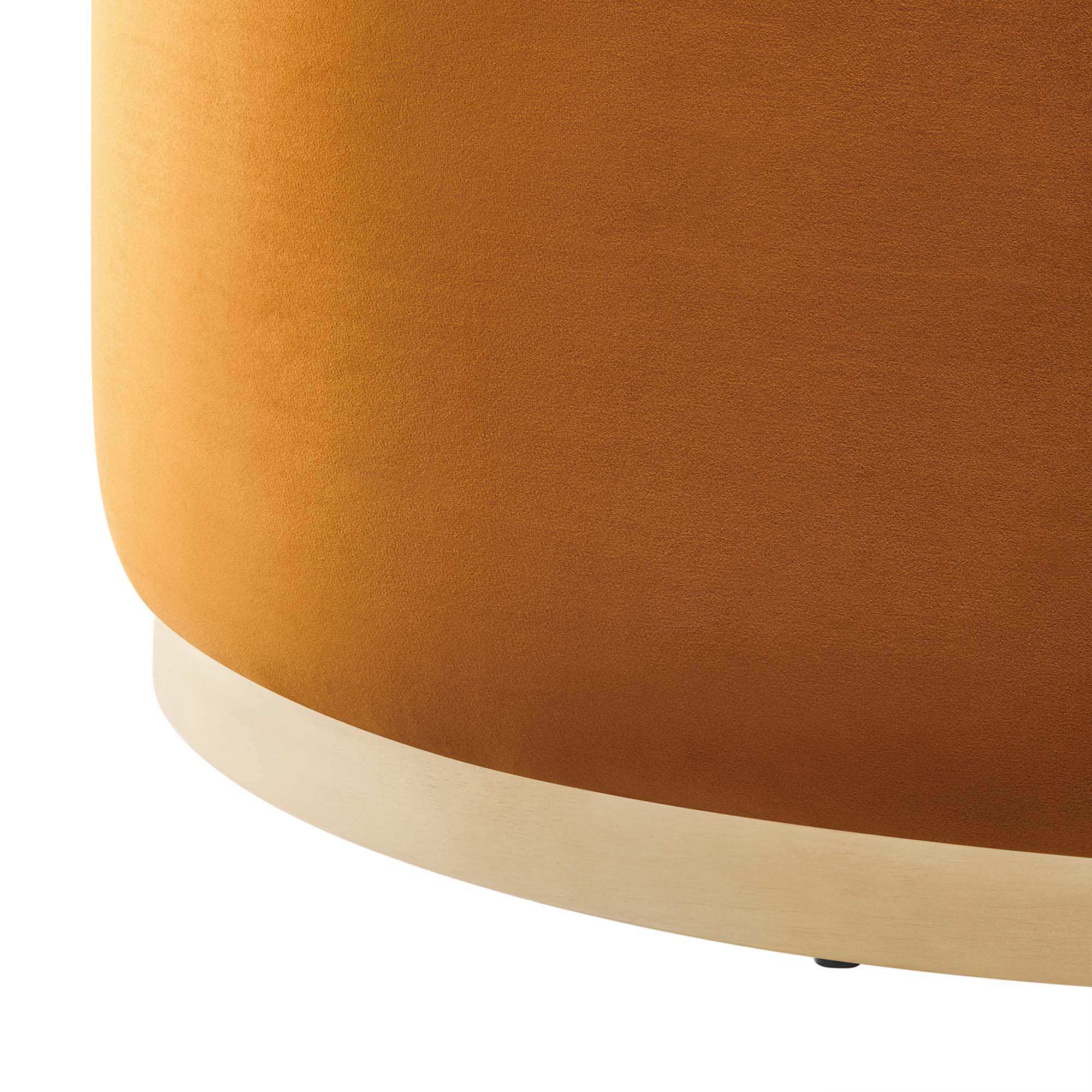 Tilden Large 38" Round Performance Velvet Upholstered Ottoman by Modway - Best Buy Furniture