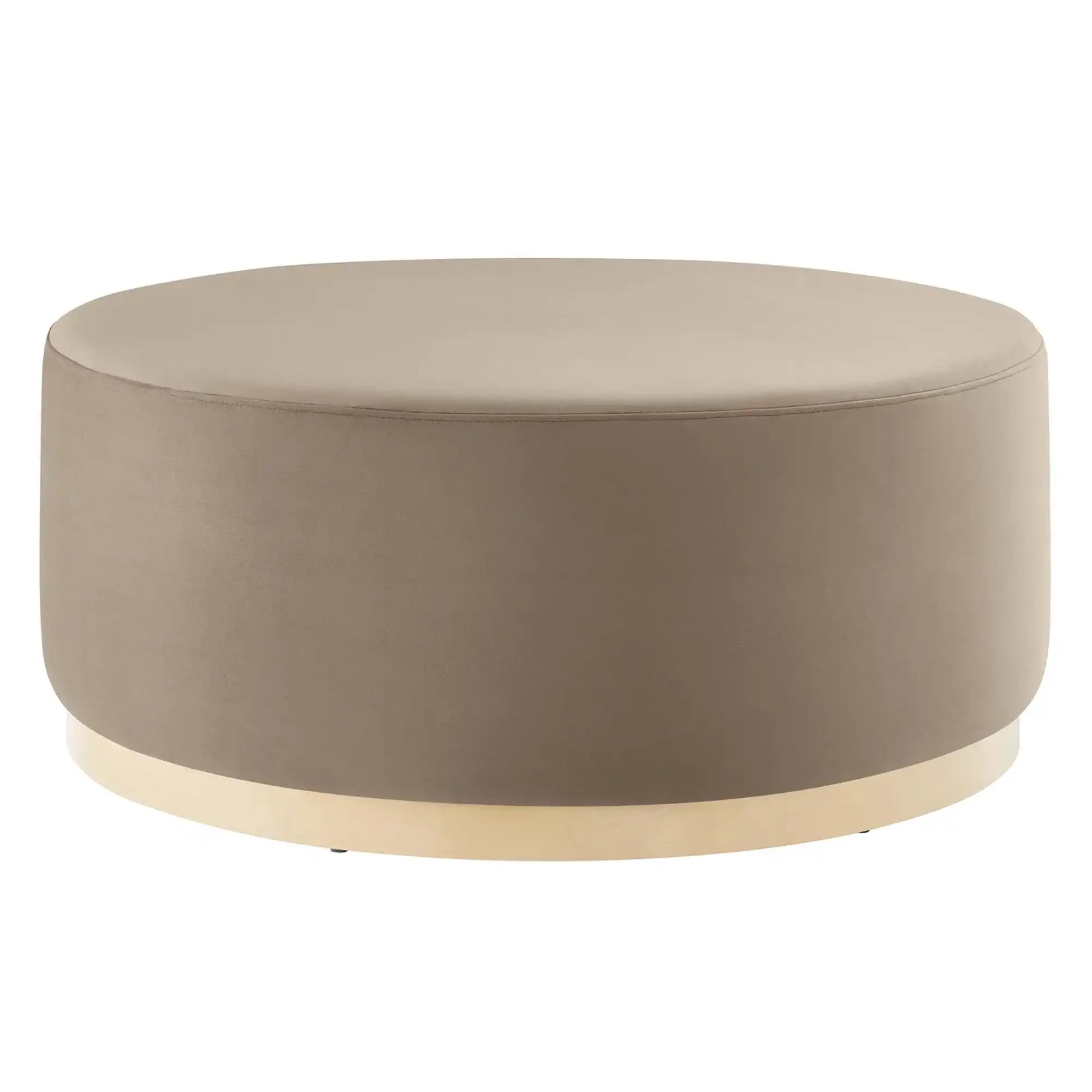 Tilden Large 38" Round Performance Velvet Upholstered Ottoman by Modway - Best Buy Furniture