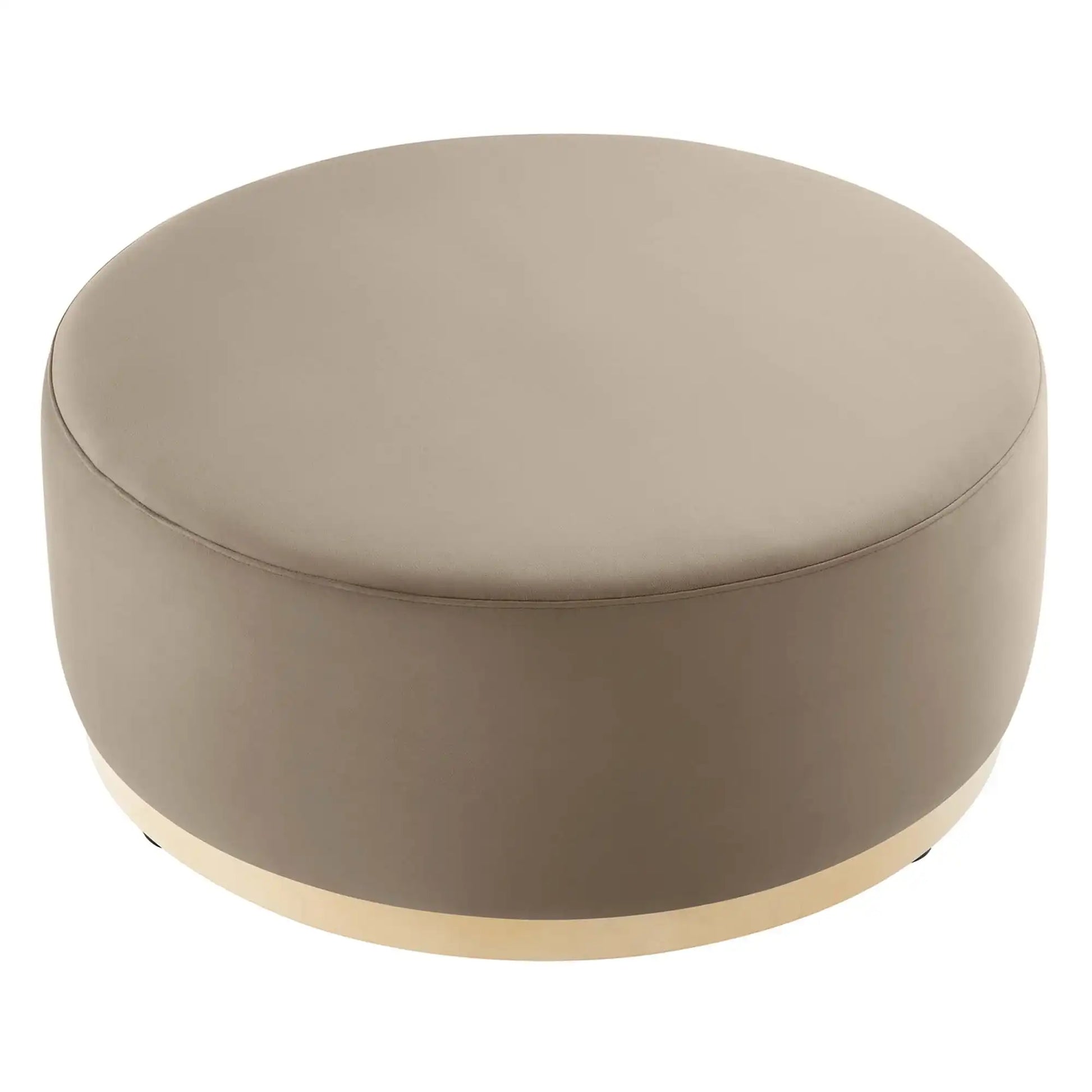 Tilden Large 38" Round Performance Velvet Upholstered Ottoman by Modway - Best Buy Furniture
