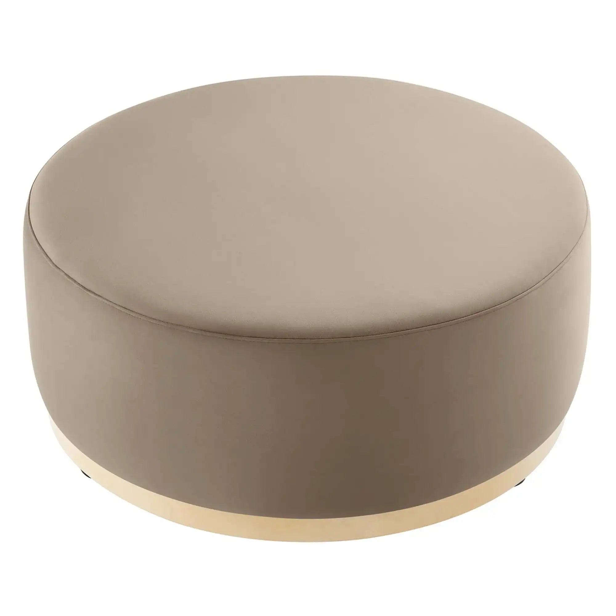 Tilden Large 38" Round Performance Velvet Upholstered Ottoman by Modway - Best Buy Furniture