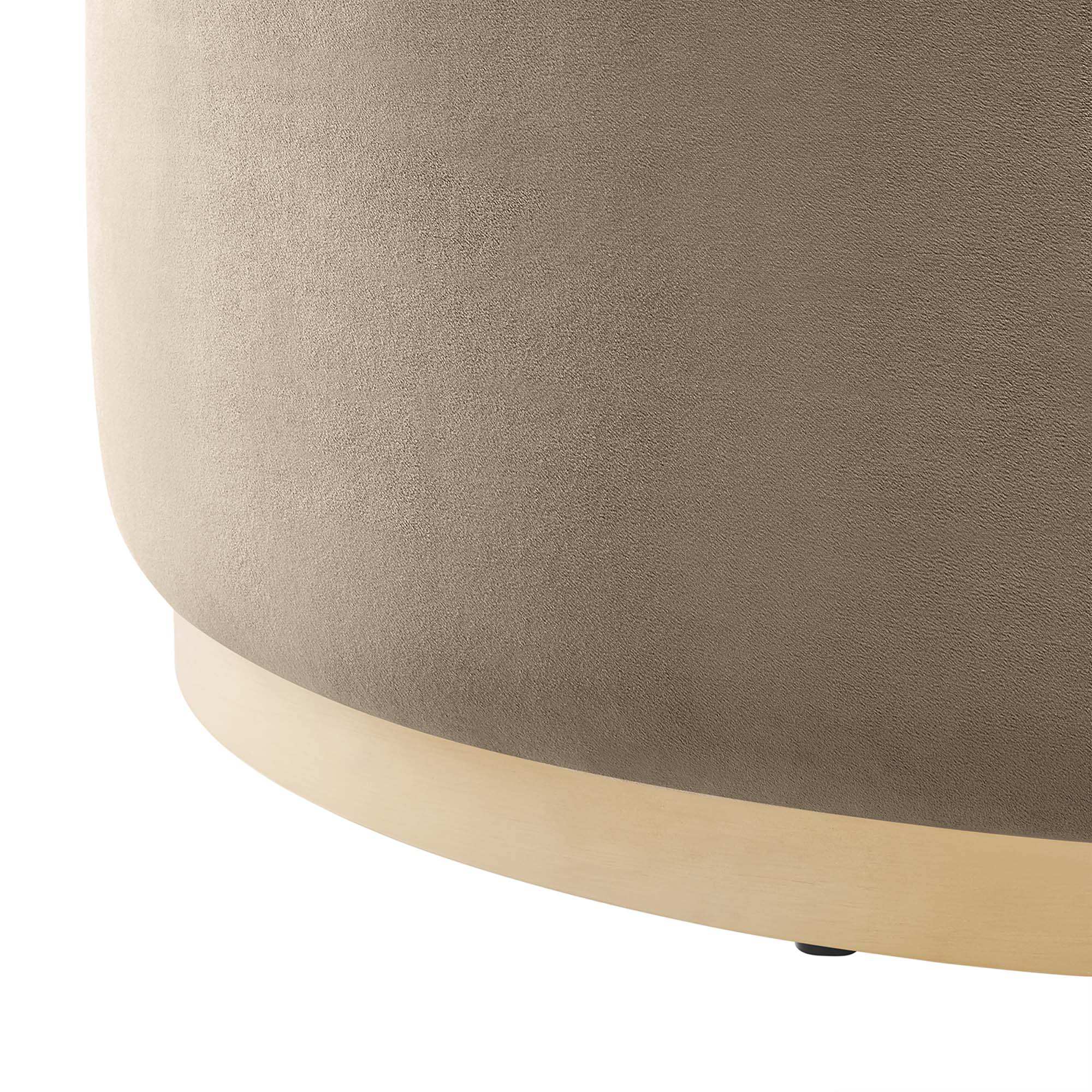 Tilden Large 38" Round Performance Velvet Upholstered Ottoman by Modway - Best Buy Furniture