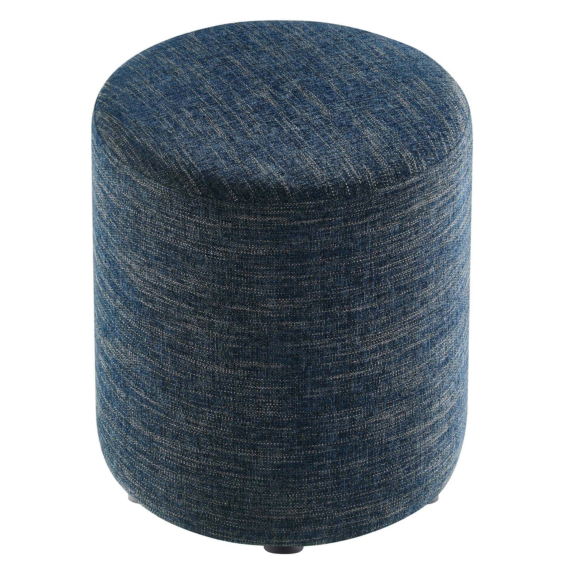 Callum 16" Round Woven Heathered Fabric Upholstered Ottoman by Modway - Best Buy Furniture