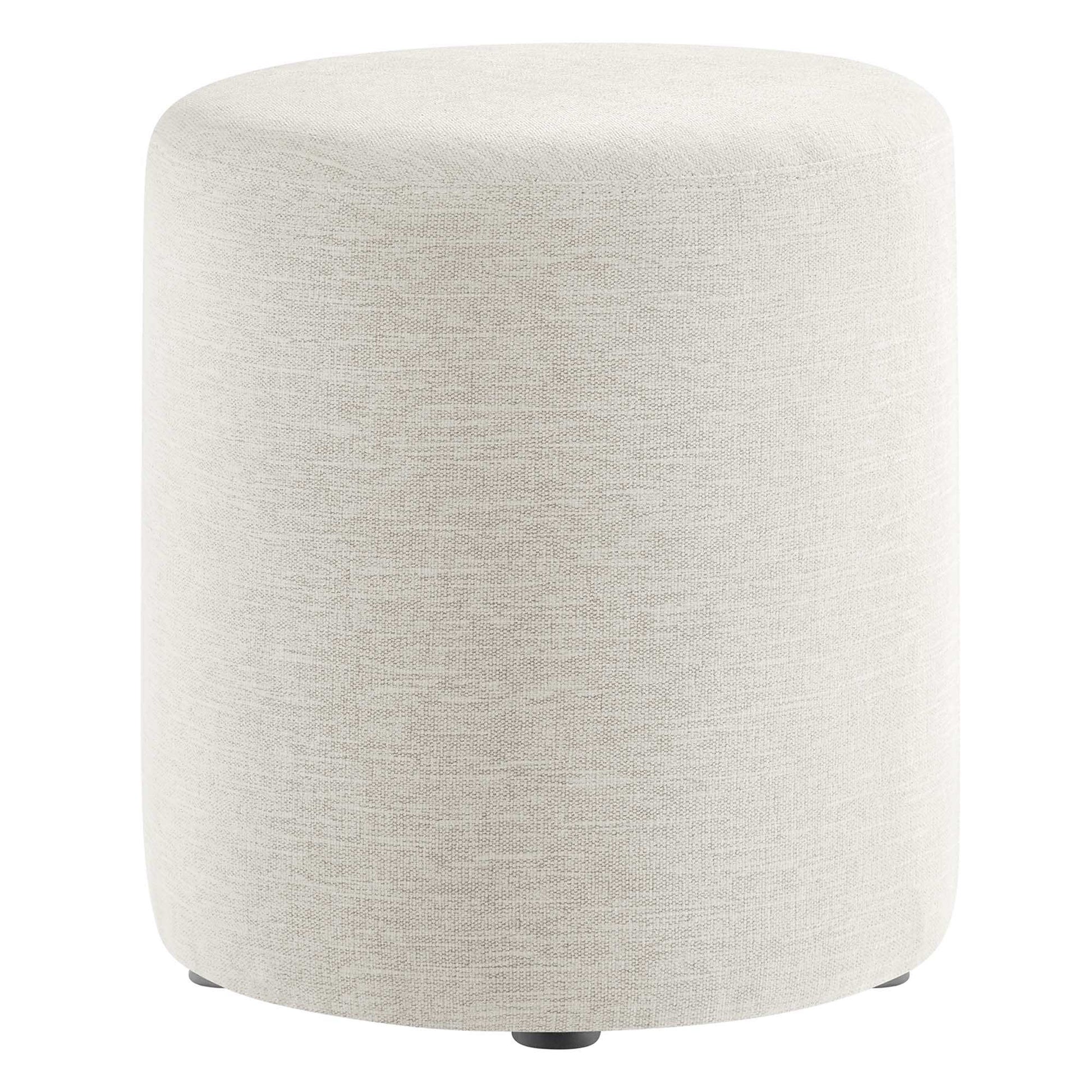 Callum 16" Round Woven Heathered Fabric Upholstered Ottoman by Modway - Best Buy Furniture