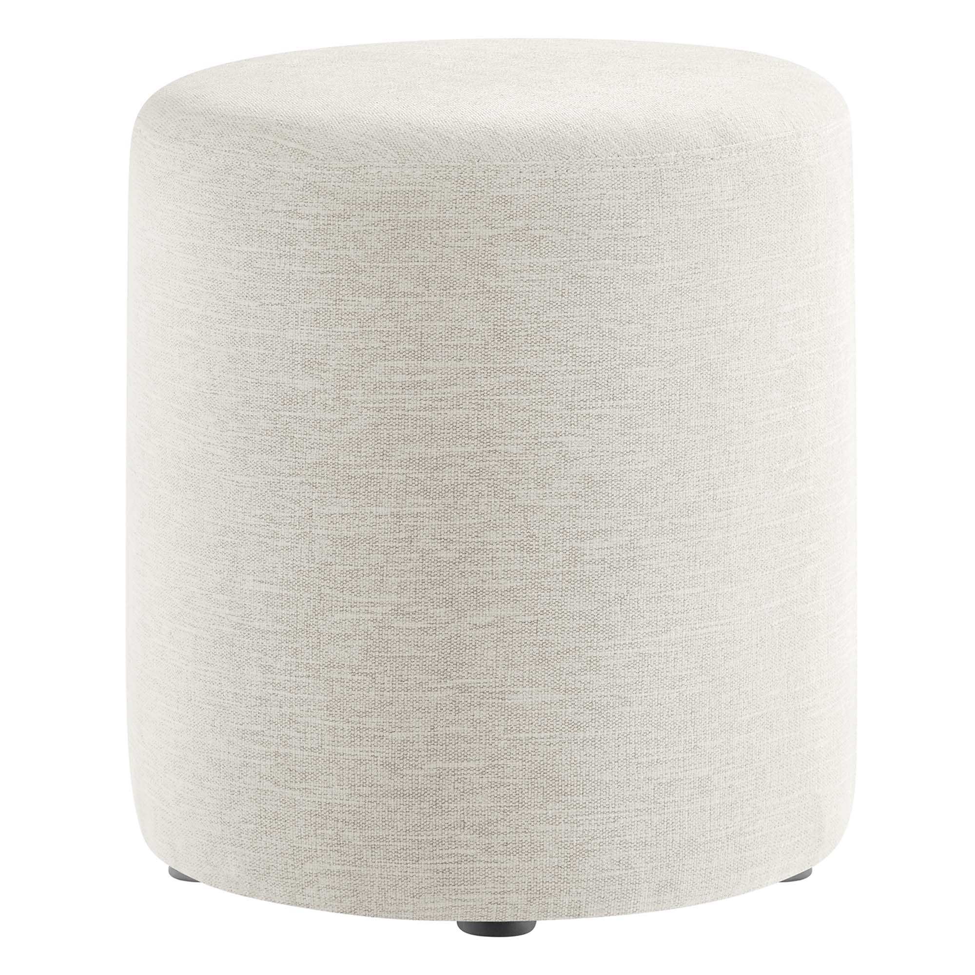 Callum 16" Round Woven Heathered Fabric Upholstered Ottoman by Modway - Best Buy Furniture