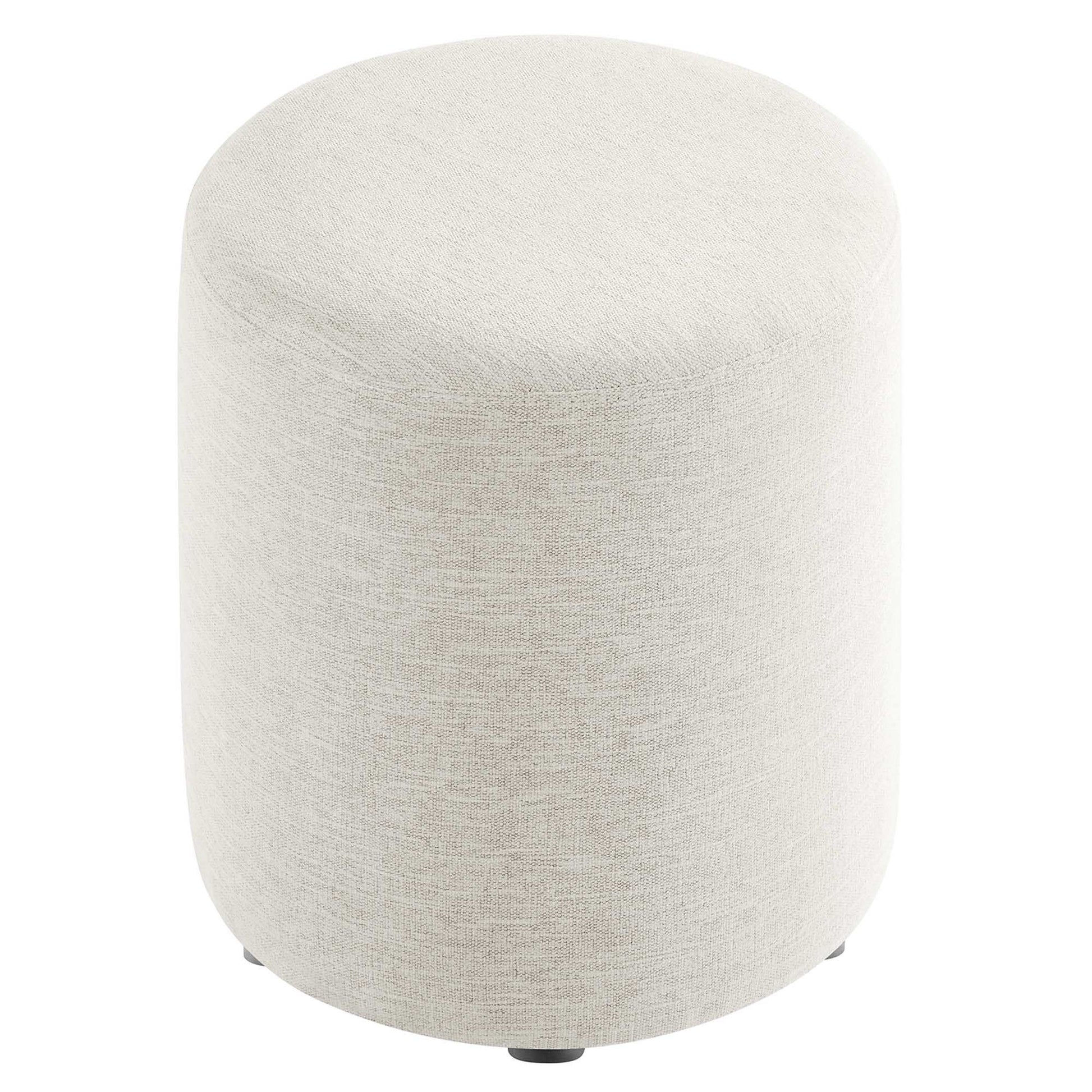 Callum 16" Round Woven Heathered Fabric Upholstered Ottoman by Modway - Best Buy Furniture
