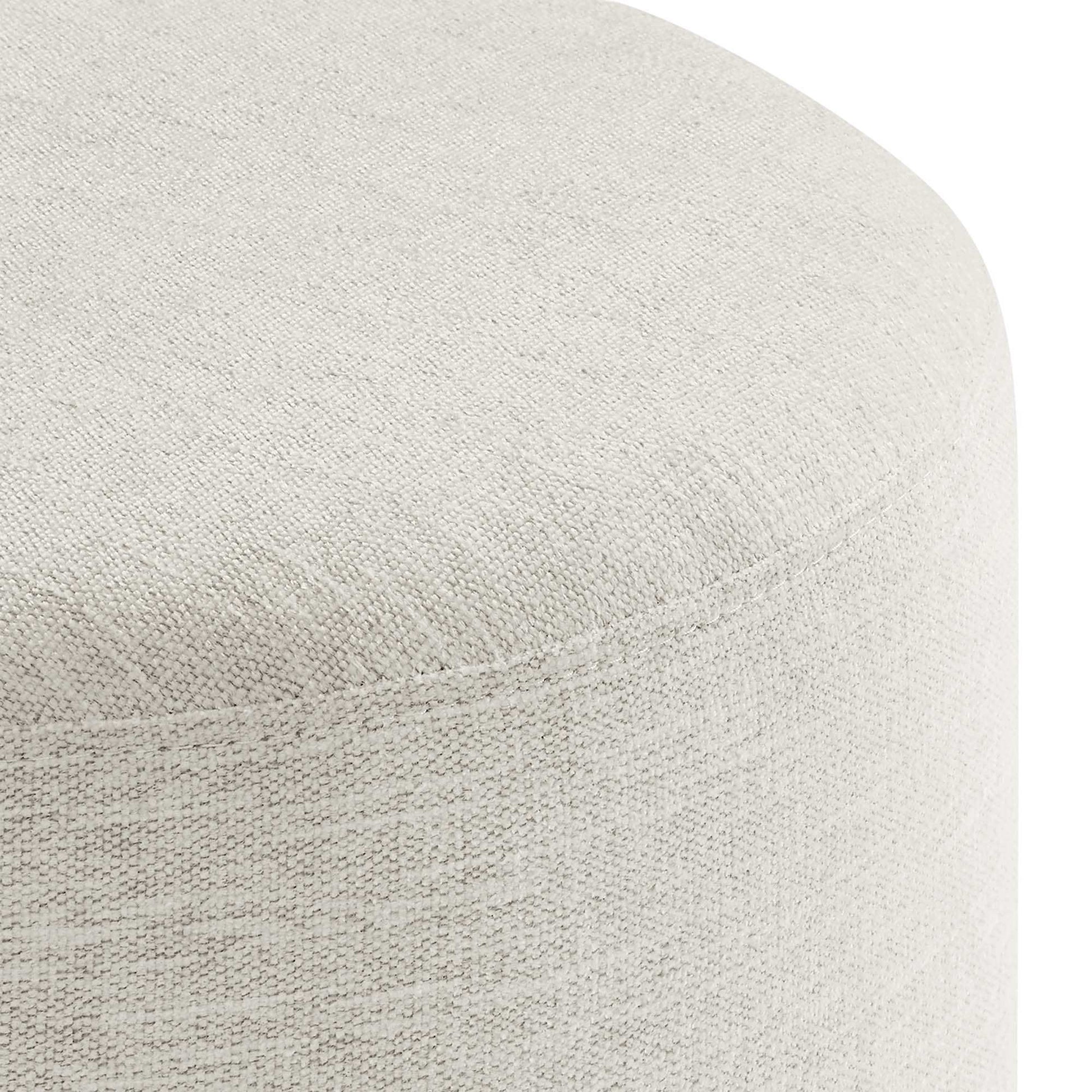 Callum 16" Round Woven Heathered Fabric Upholstered Ottoman by Modway - Best Buy Furniture