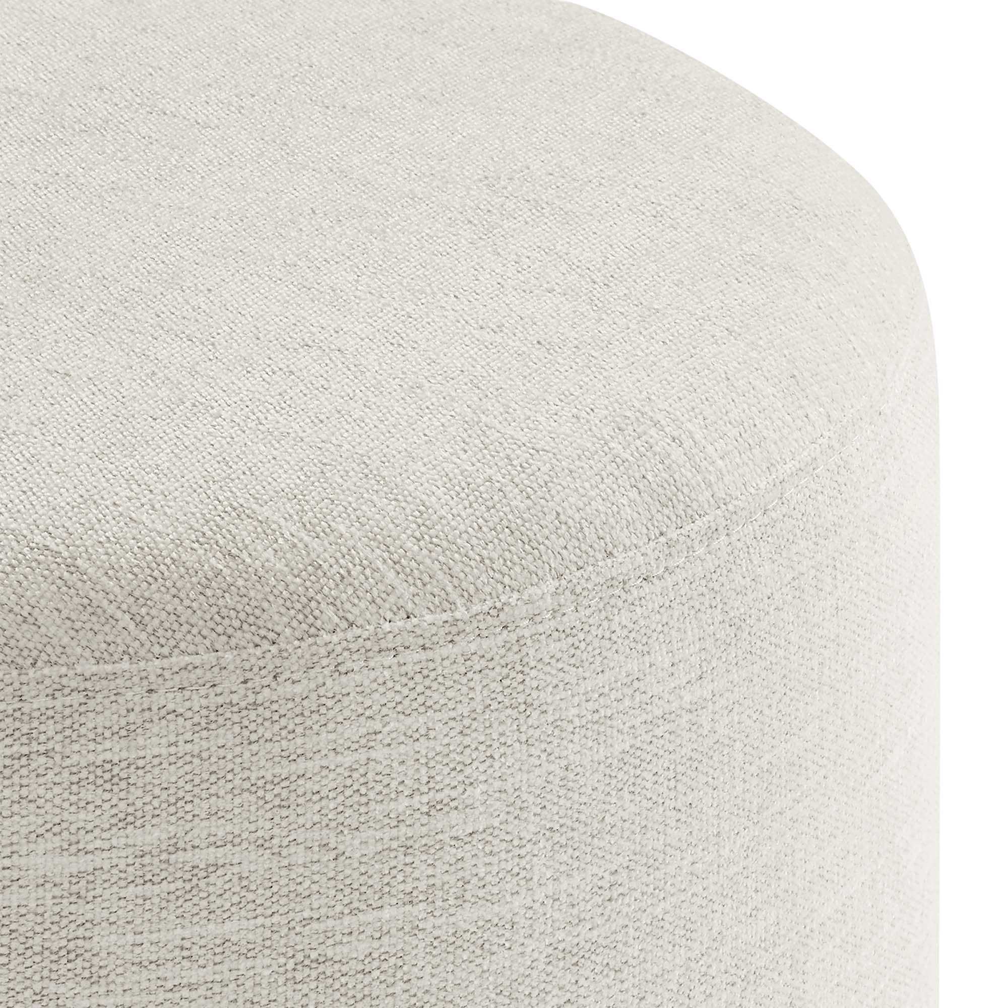 Callum 16" Round Woven Heathered Fabric Upholstered Ottoman by Modway - Best Buy Furniture