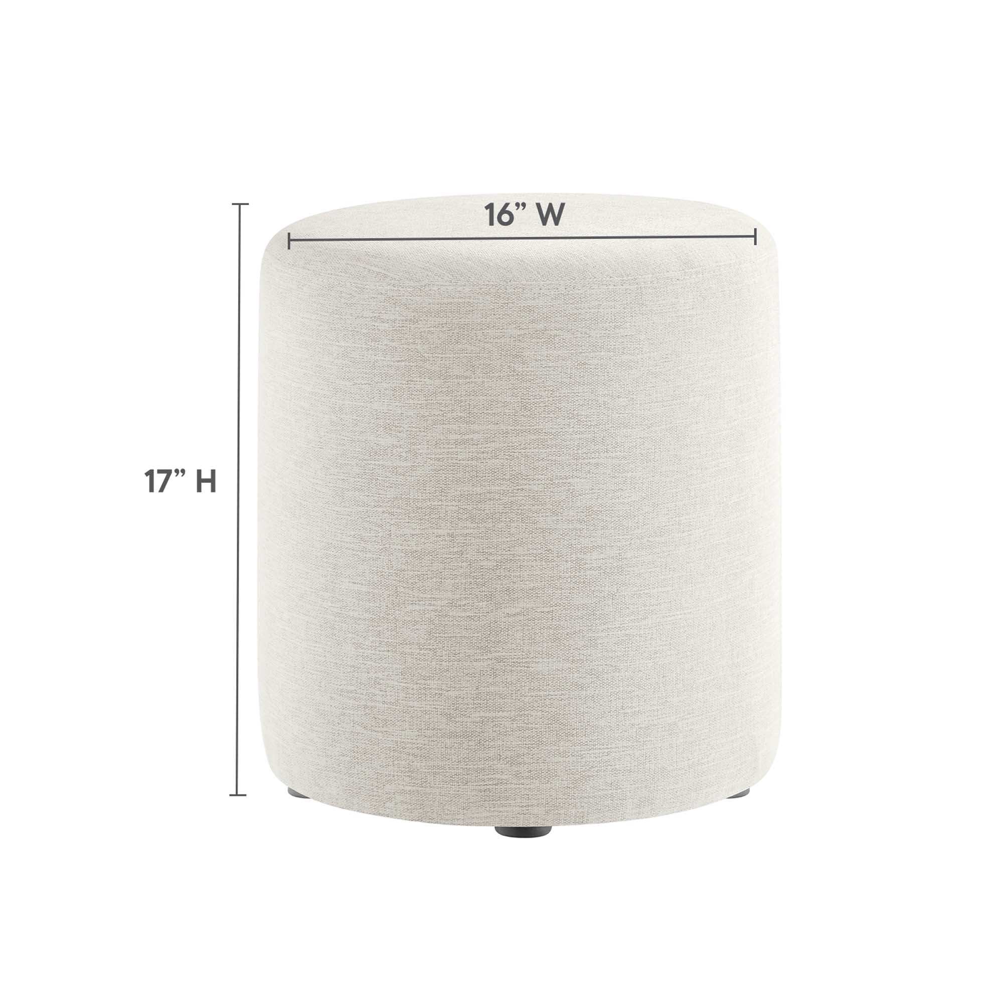 Callum 16" Round Woven Heathered Fabric Upholstered Ottoman by Modway - Best Buy Furniture