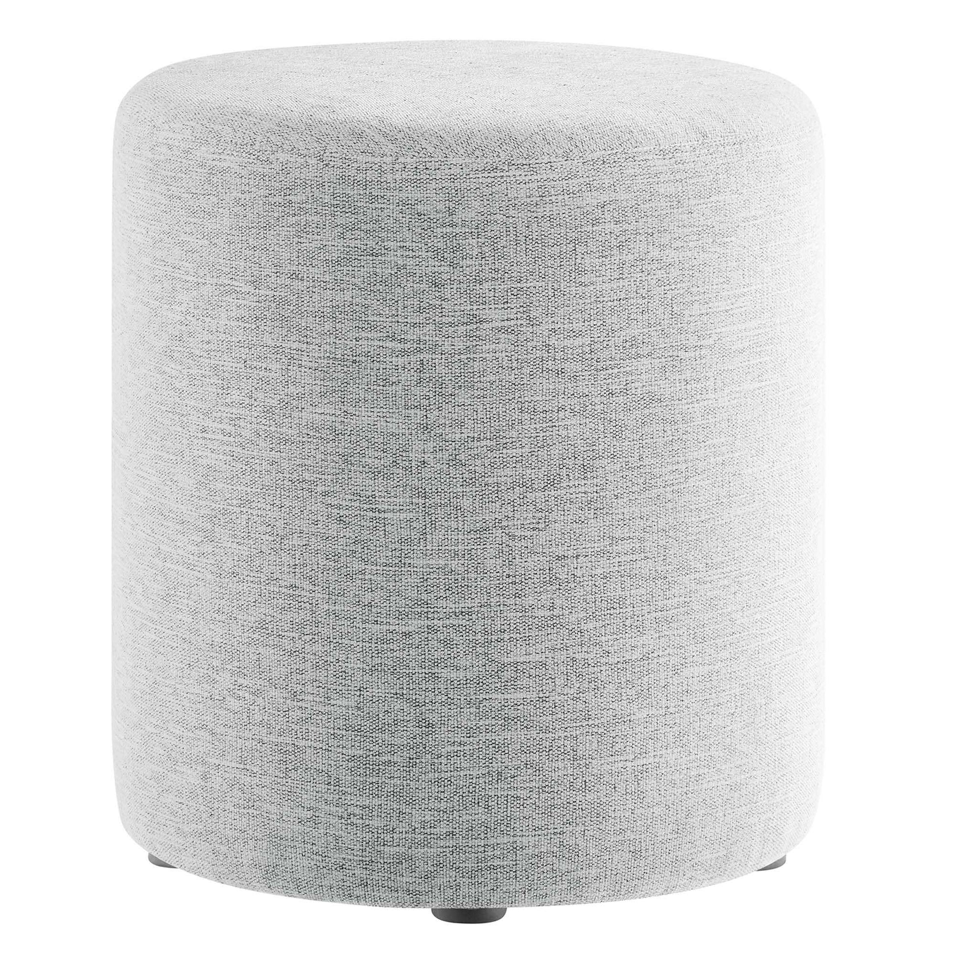 Callum 16" Round Woven Heathered Fabric Upholstered Ottoman by Modway - Best Buy Furniture