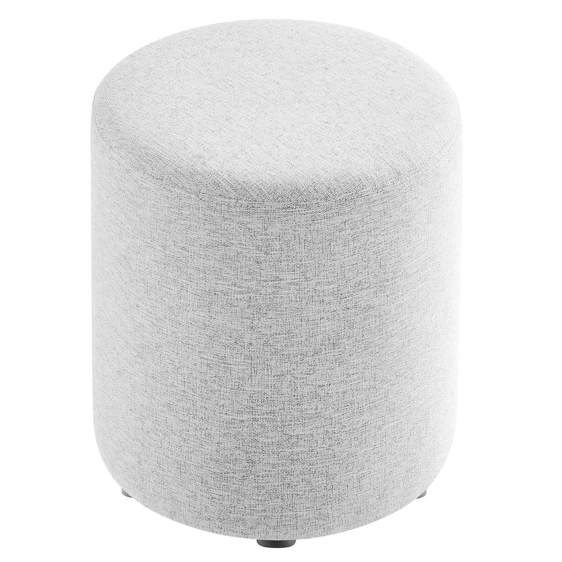 Callum 16" Round Woven Heathered Fabric Upholstered Ottoman by Modway - Best Buy Furniture