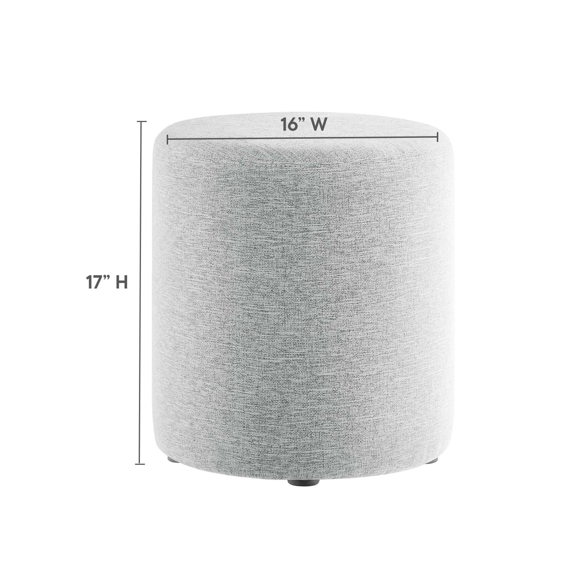 Callum 16" Round Woven Heathered Fabric Upholstered Ottoman by Modway - Best Buy Furniture