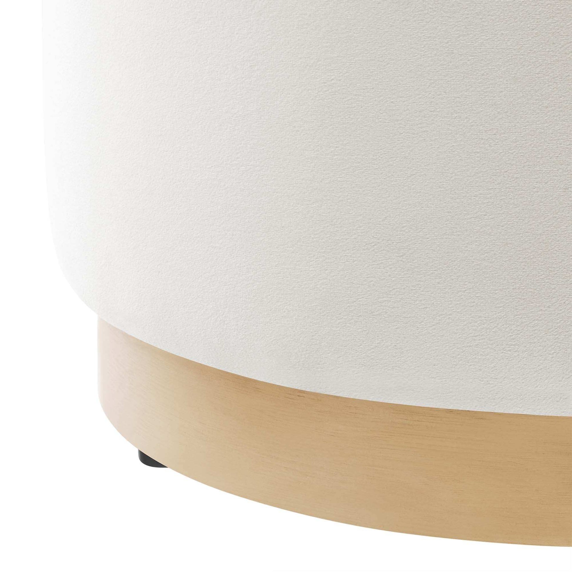 Tilden 16" Round Performance Velvet Upholstered Ottoman by Modway - Best Buy Furniture