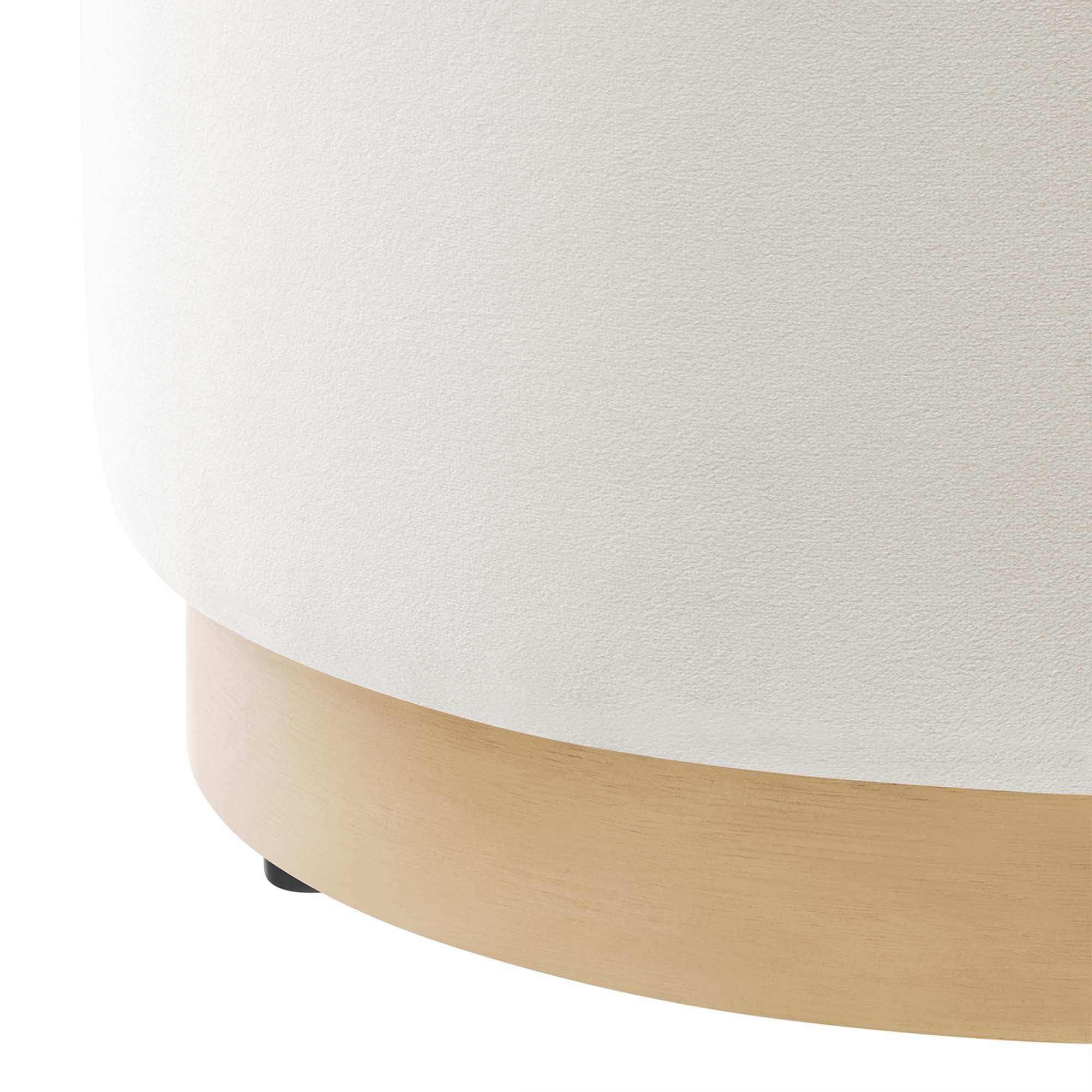 Tilden 16" Round Performance Velvet Upholstered Ottoman by Modway - Best Buy Furniture