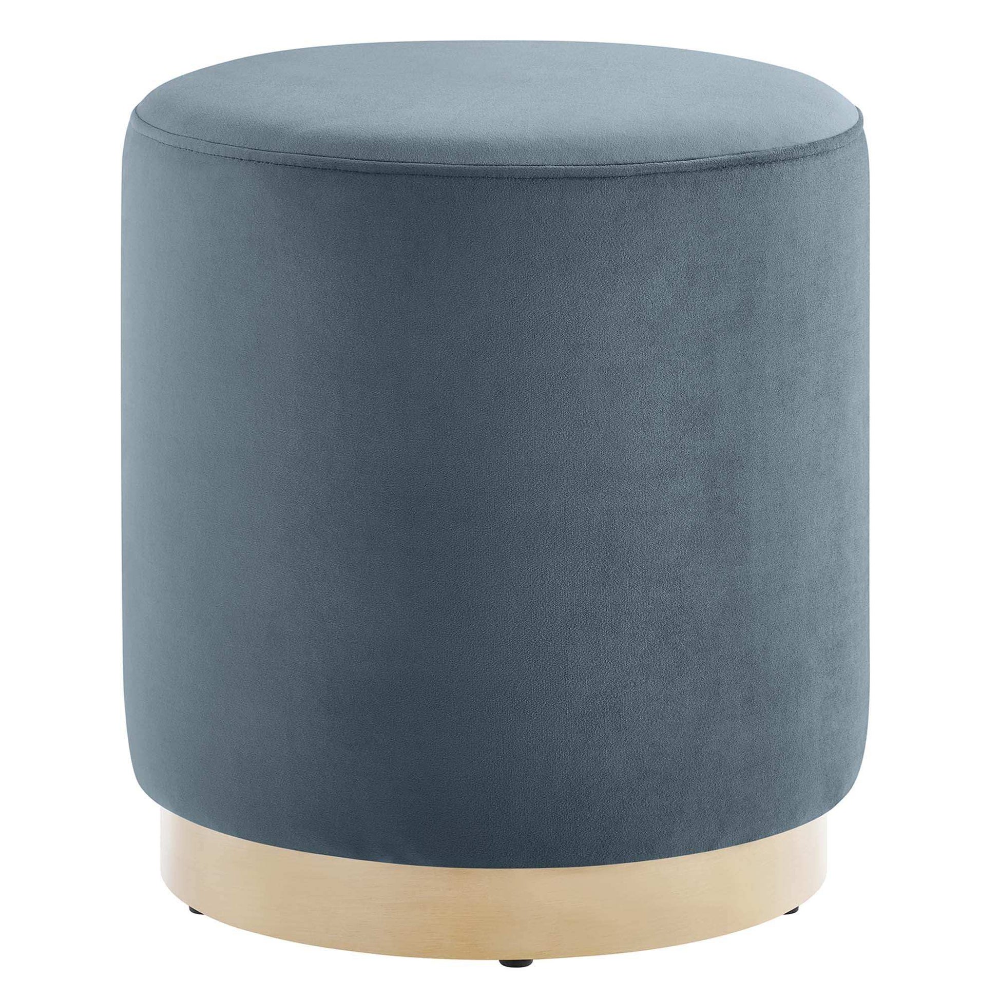 Tilden 16" Round Performance Velvet Upholstered Ottoman by Modway - Best Buy Furniture