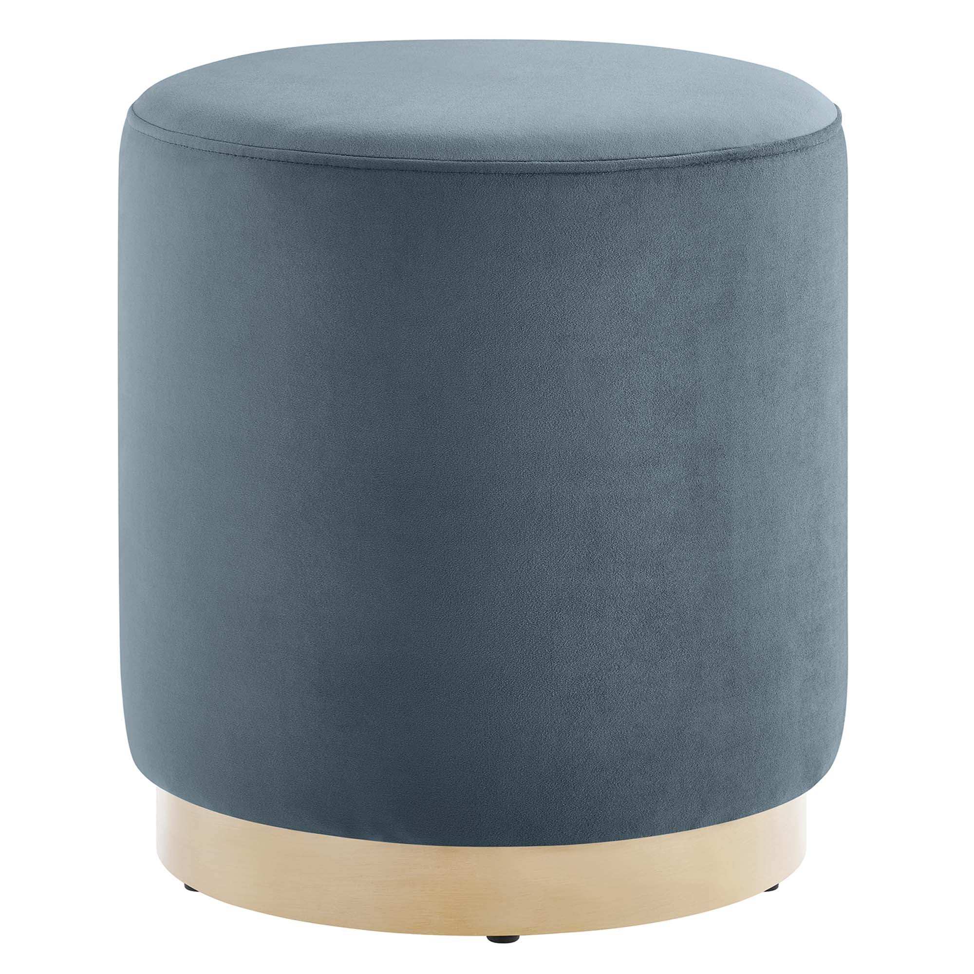 Tilden 16" Round Performance Velvet Upholstered Ottoman by Modway - Best Buy Furniture