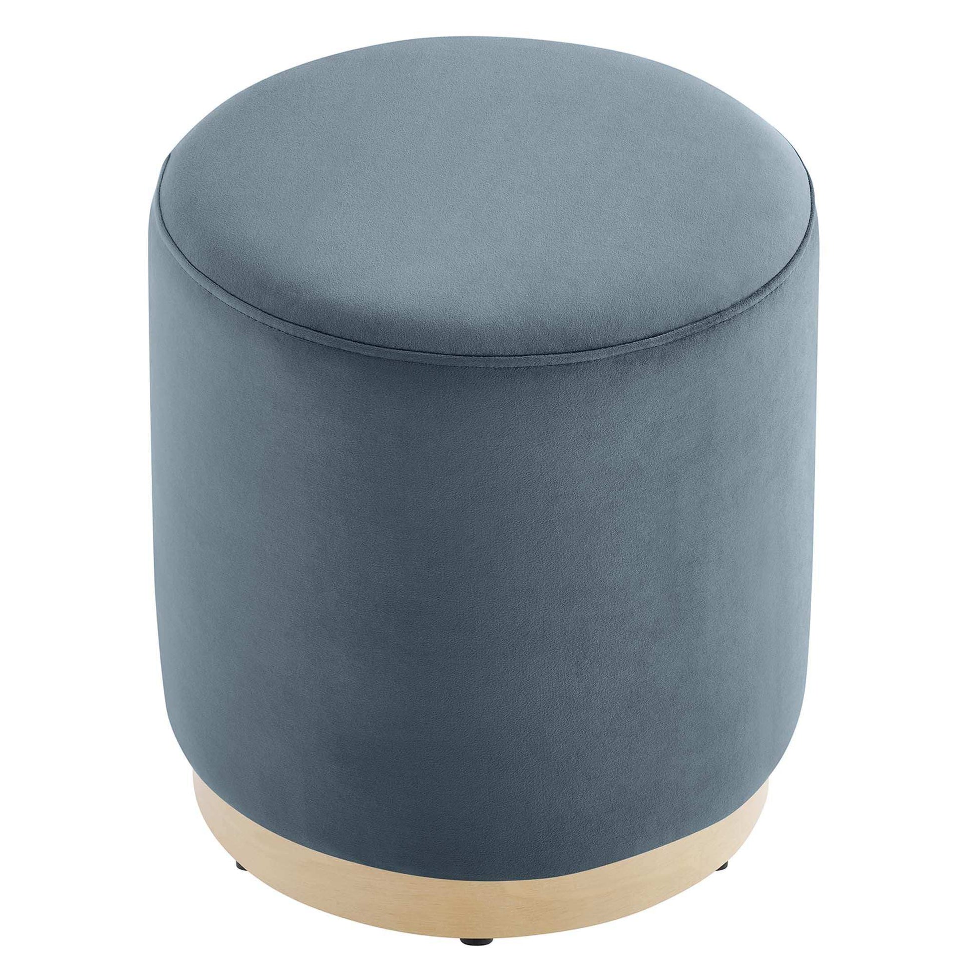 Tilden 16" Round Performance Velvet Upholstered Ottoman by Modway - Best Buy Furniture