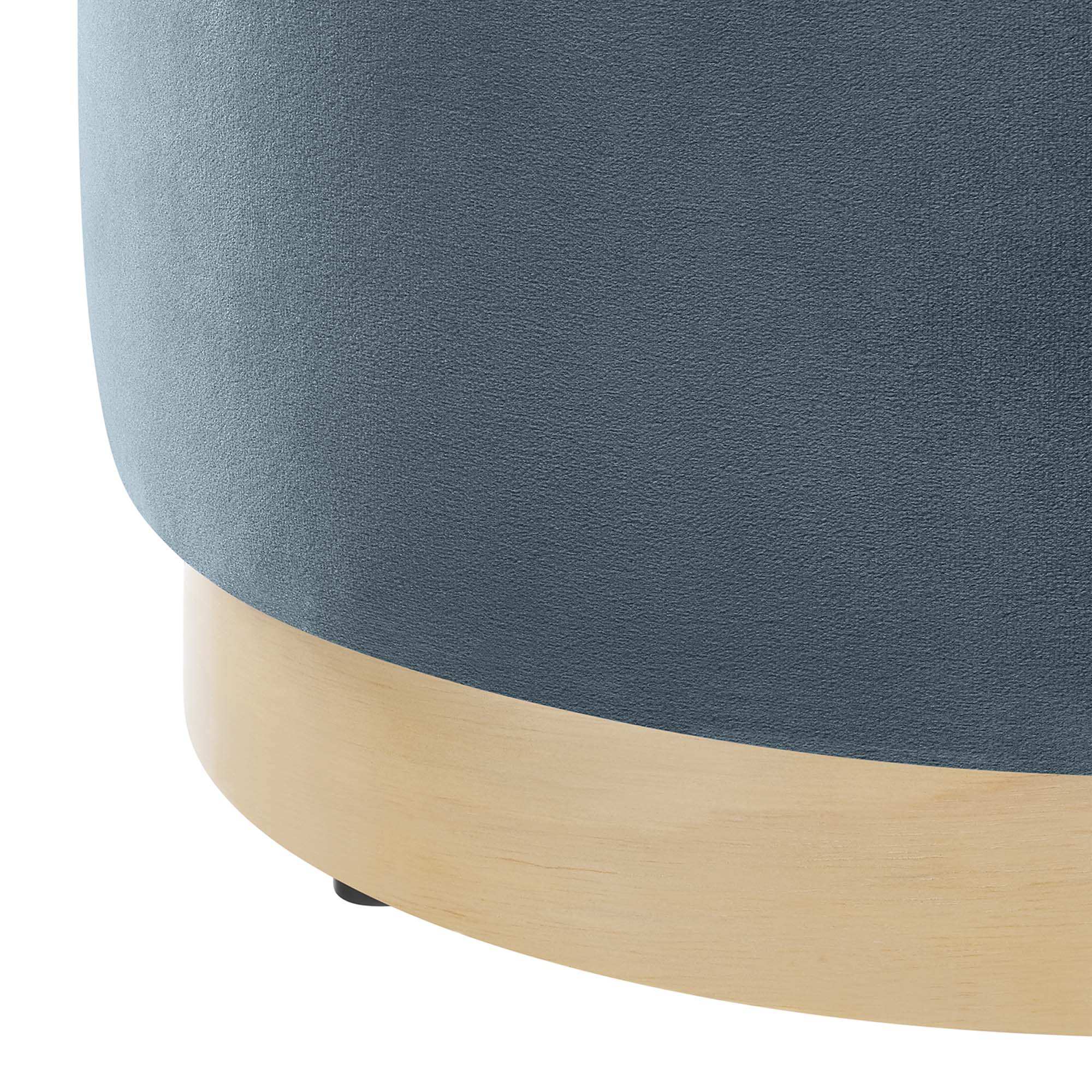 Tilden 16" Round Performance Velvet Upholstered Ottoman by Modway - Best Buy Furniture