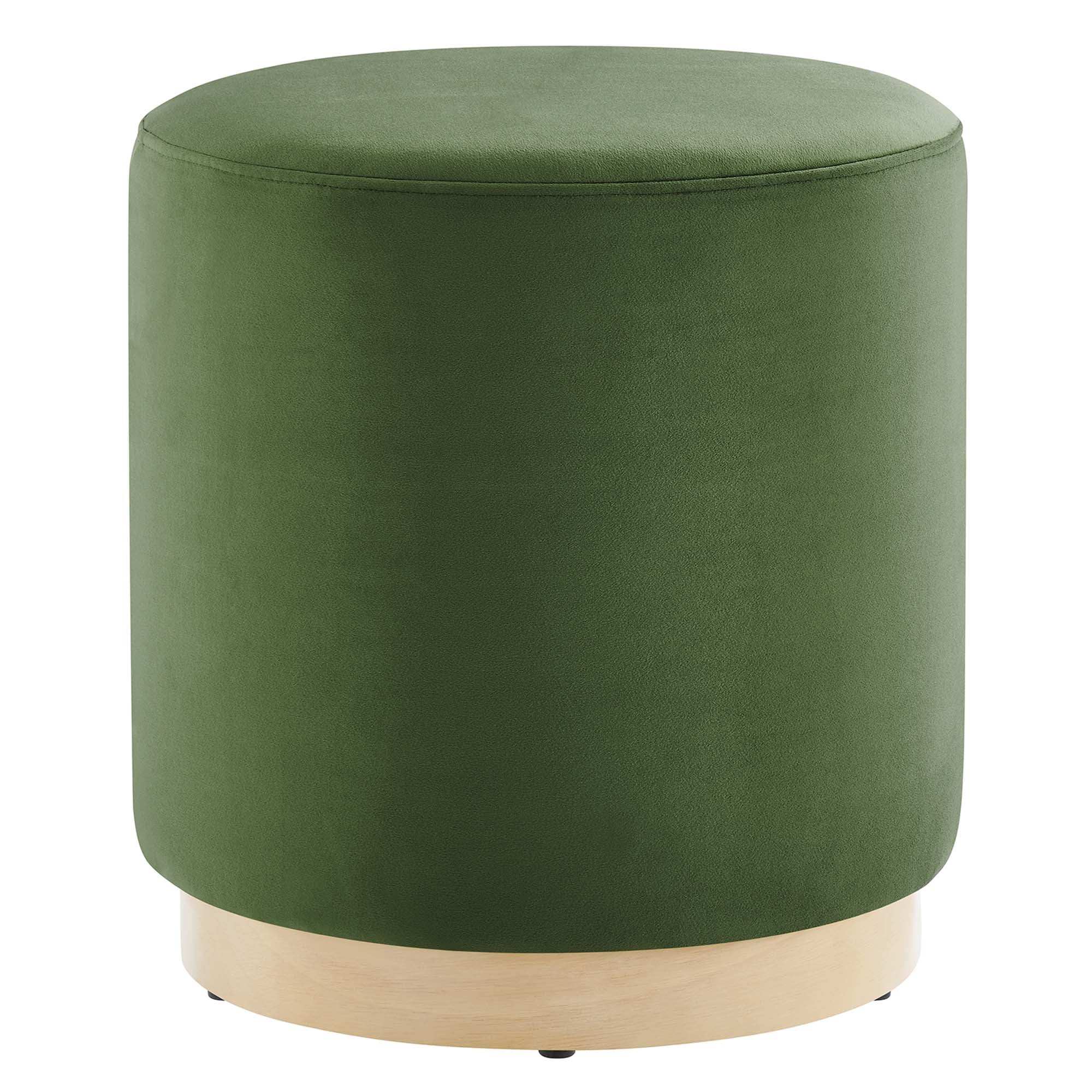 Tilden 16" Round Performance Velvet Upholstered Ottoman by Modway - Best Buy Furniture