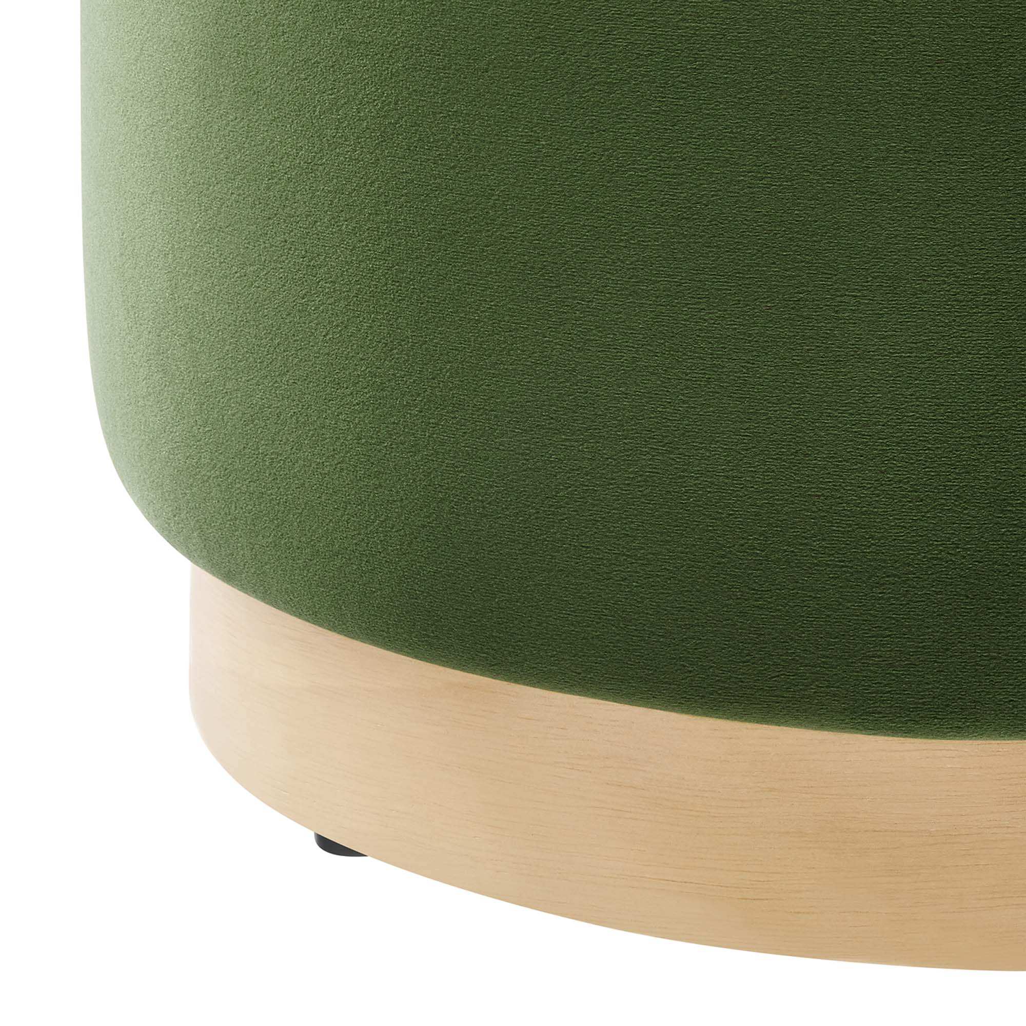 Tilden 16" Round Performance Velvet Upholstered Ottoman by Modway - Best Buy Furniture