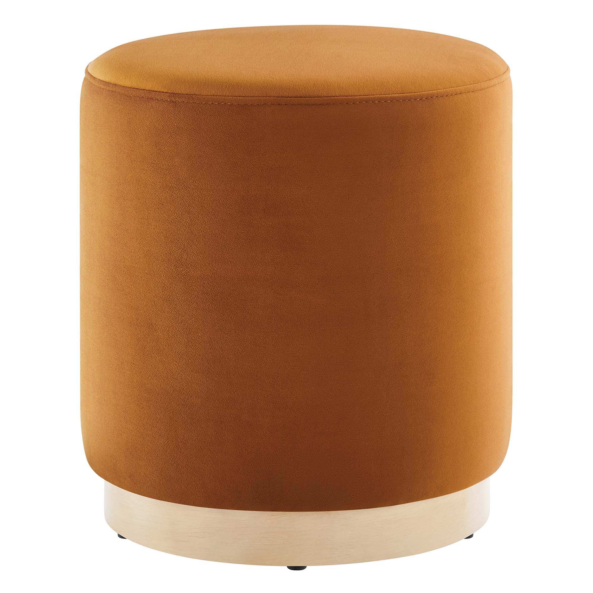 Tilden 16" Round Performance Velvet Upholstered Ottoman by Modway - Best Buy Furniture