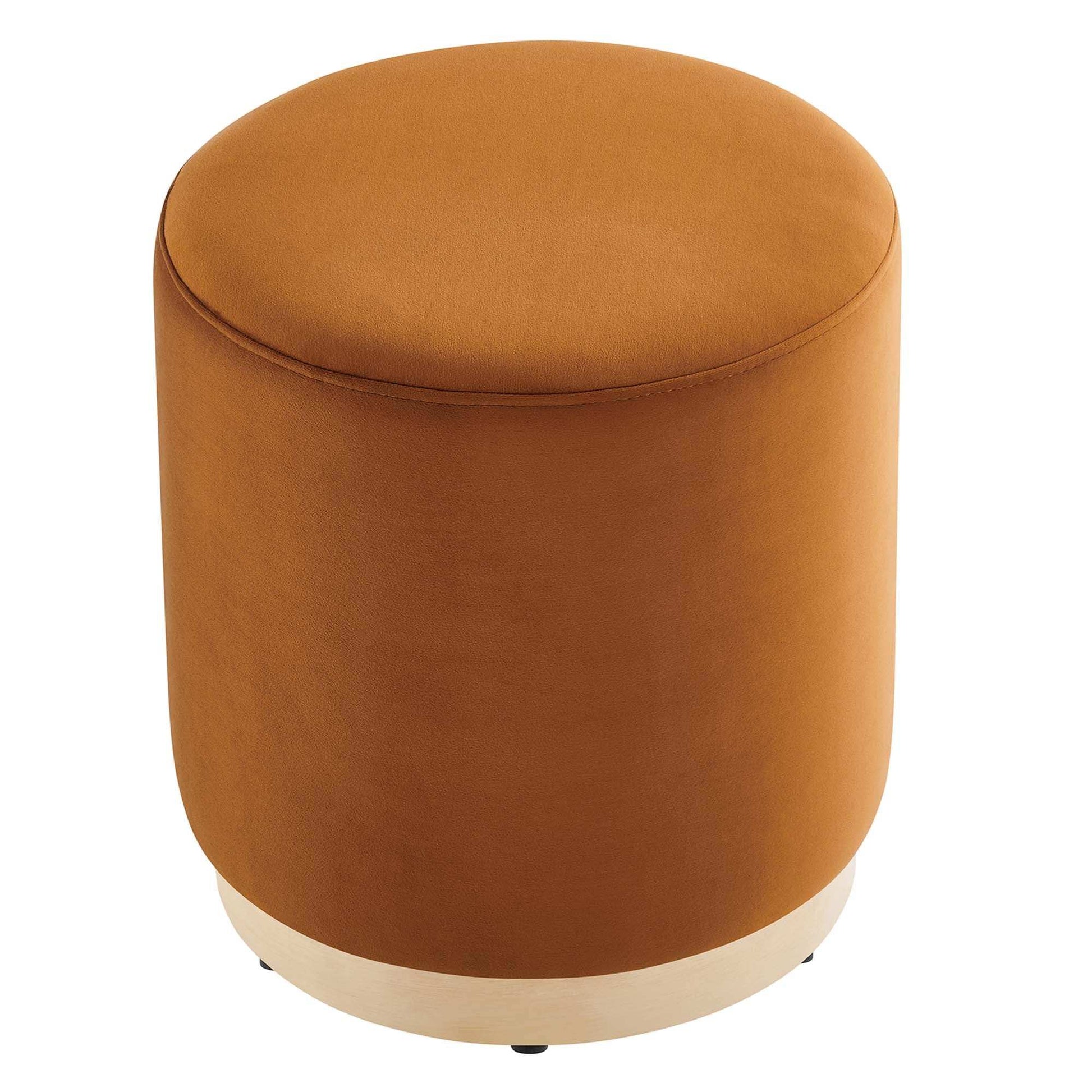 Tilden 16" Round Performance Velvet Upholstered Ottoman by Modway - Best Buy Furniture