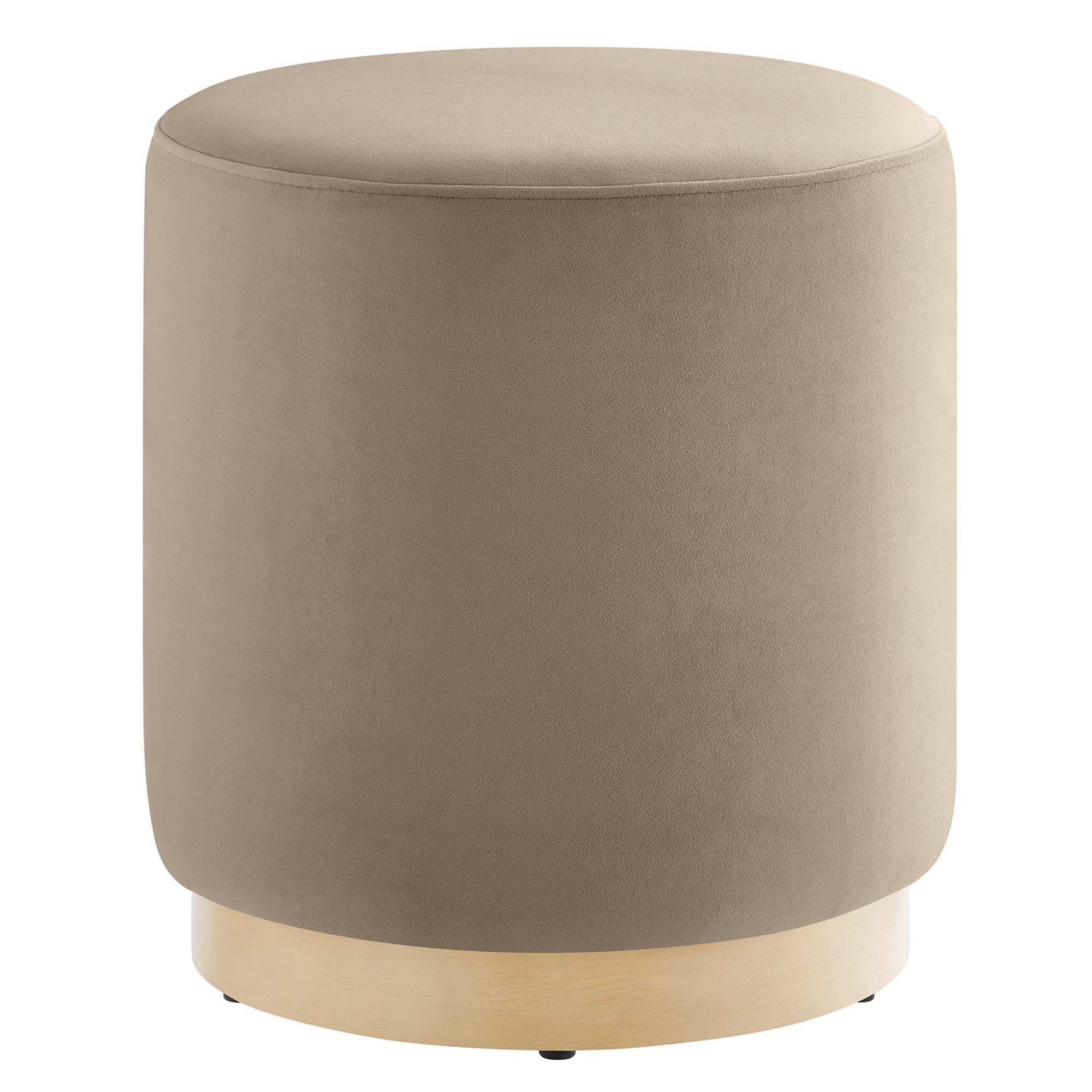 Tilden 16" Round Performance Velvet Upholstered Ottoman by Modway - Best Buy Furniture