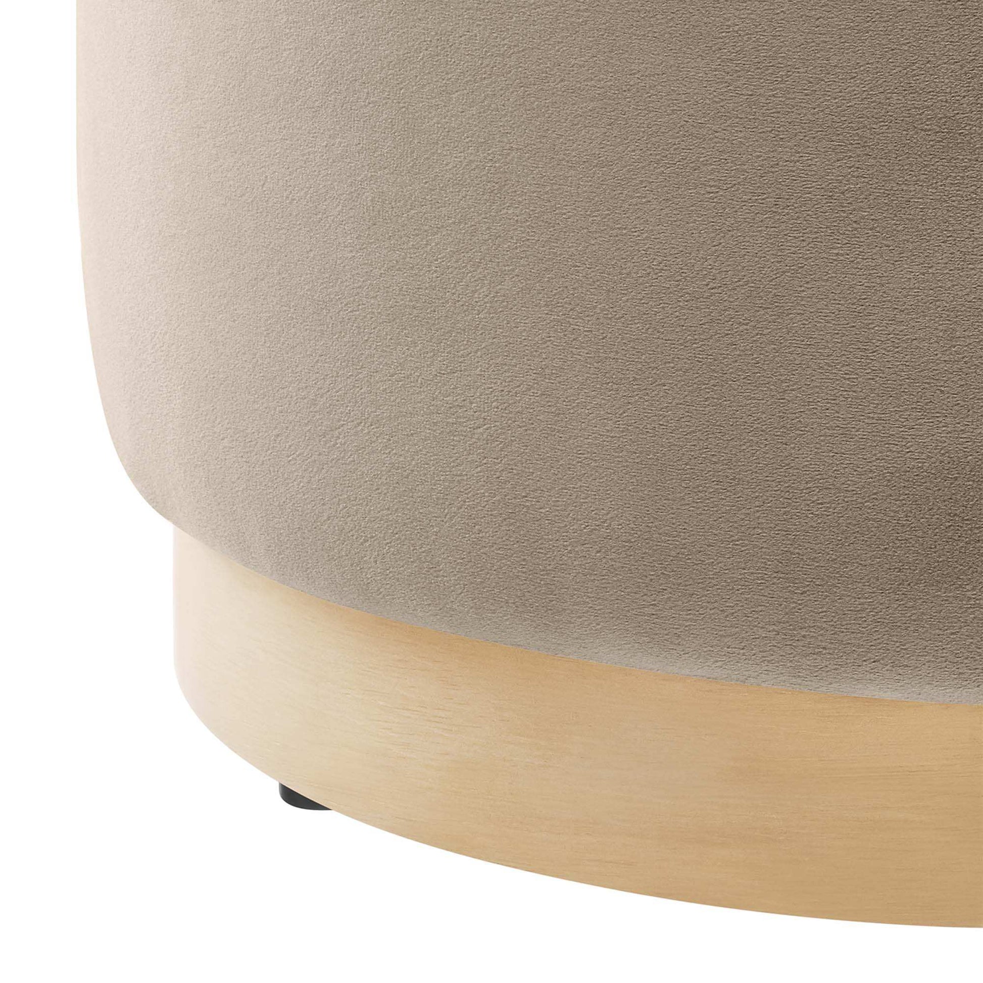 Tilden 16" Round Performance Velvet Upholstered Ottoman by Modway - Best Buy Furniture