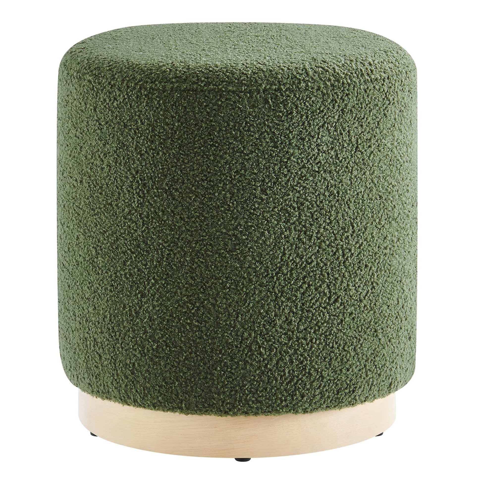 Tilden 16" Round Sherpa Upholstered Ottoman by Modway - Best Buy Furniture