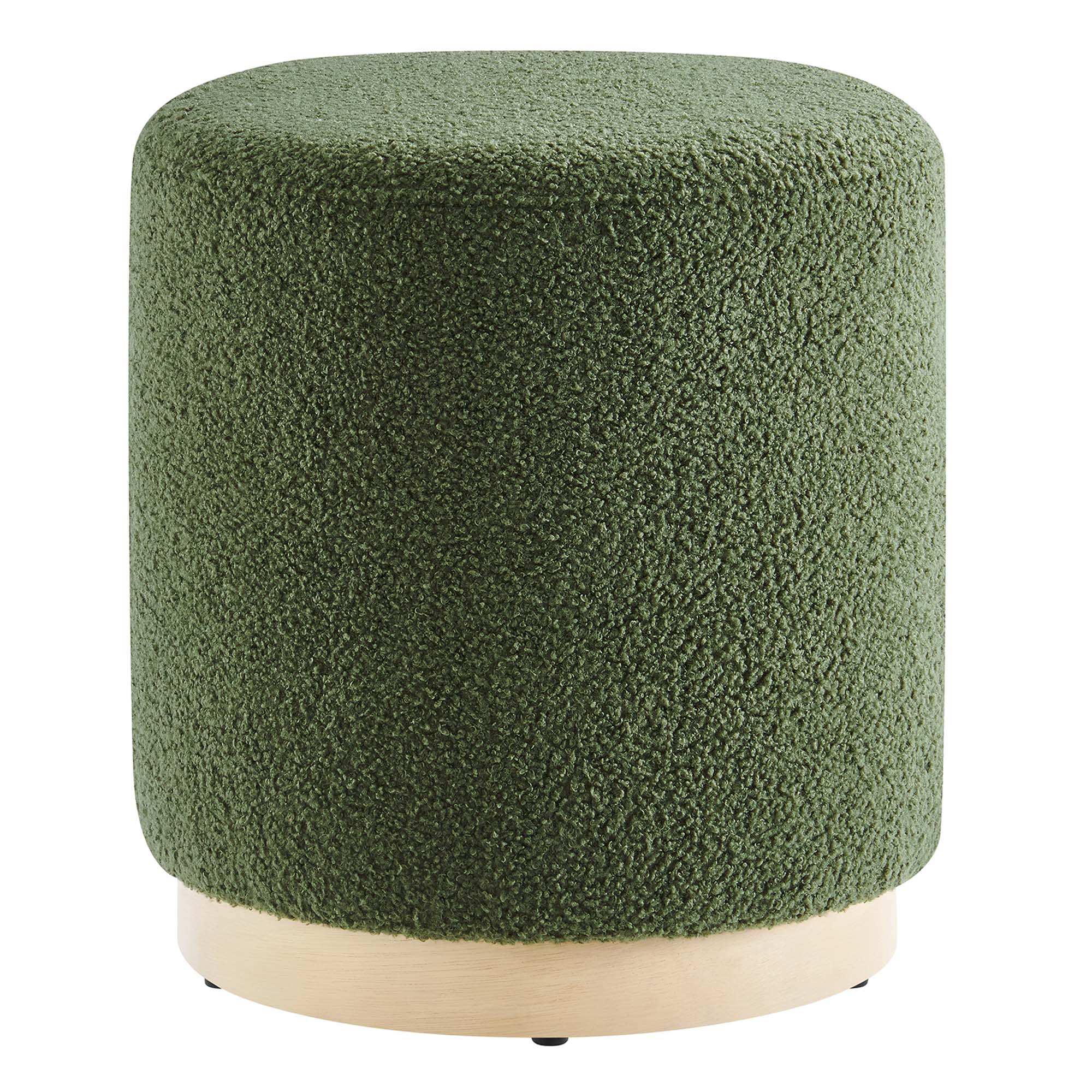 Tilden 16" Round Sherpa Upholstered Ottoman by Modway - Best Buy Furniture