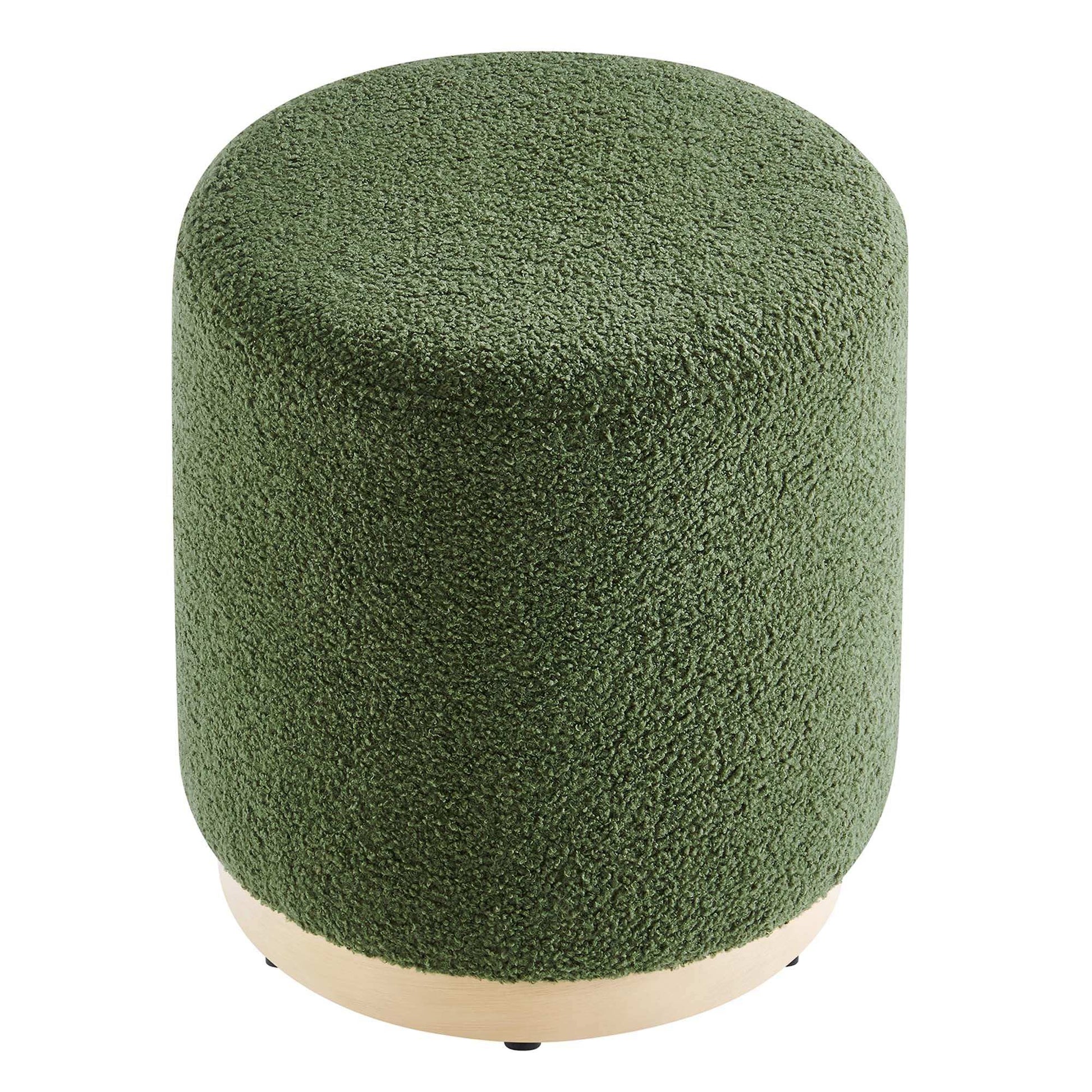 Tilden 16" Round Sherpa Upholstered Ottoman by Modway - Best Buy Furniture