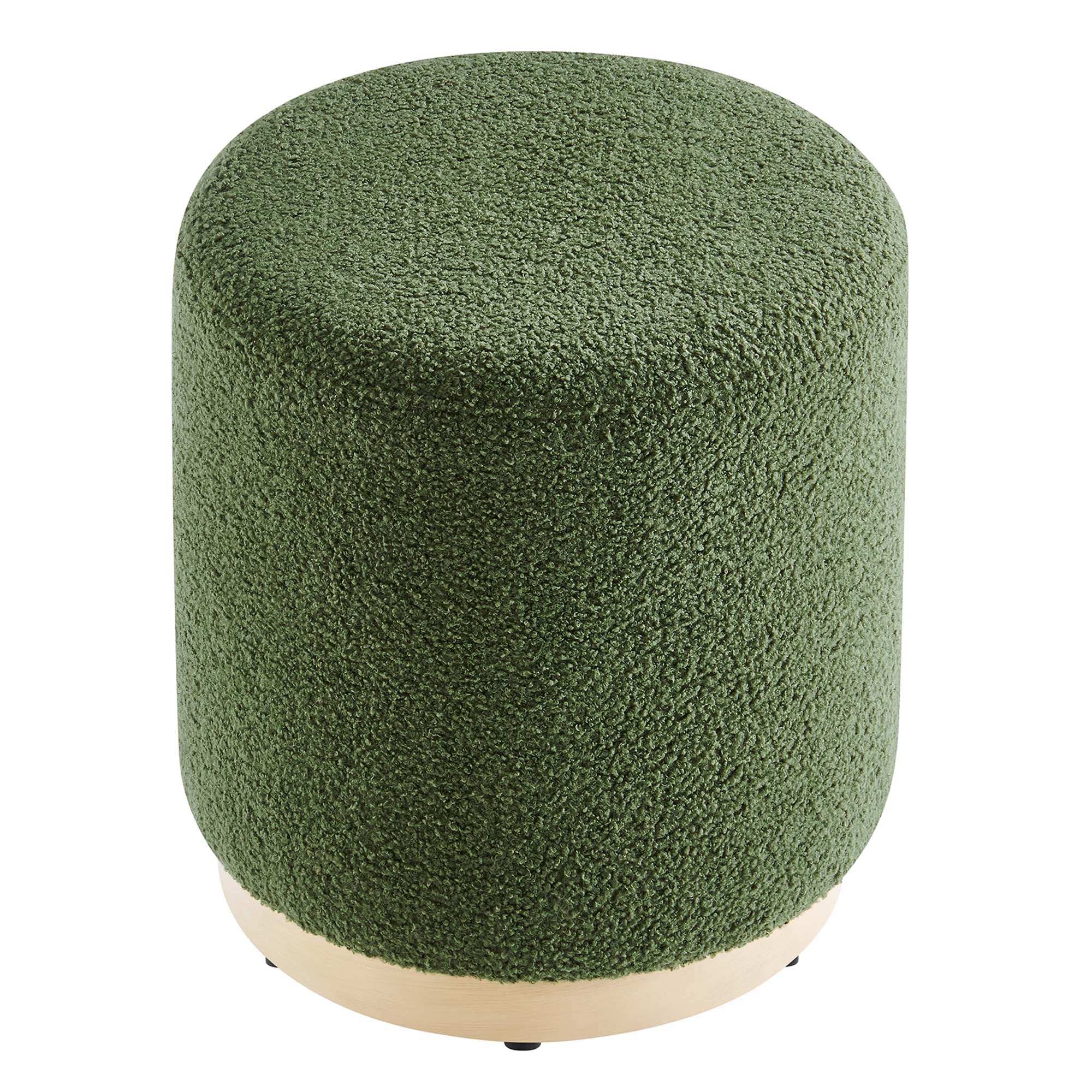 Tilden 16" Round Sherpa Upholstered Ottoman by Modway - Best Buy Furniture