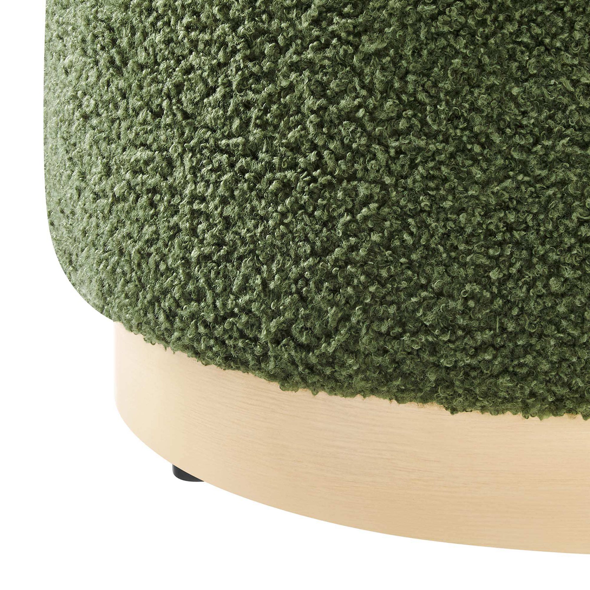 Tilden 16" Round Sherpa Upholstered Ottoman by Modway - Best Buy Furniture